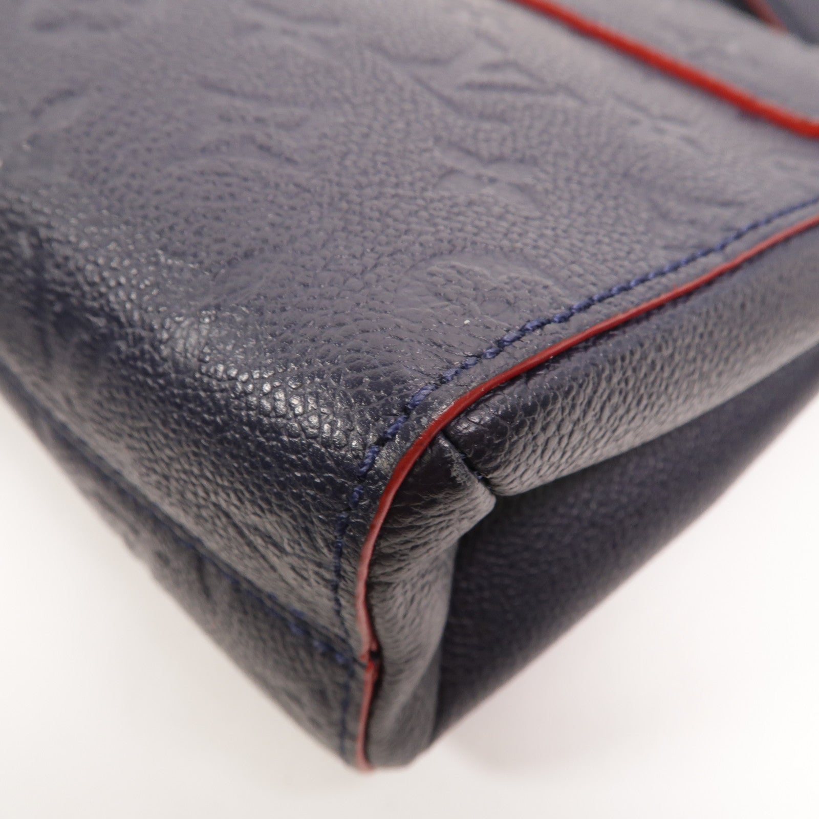 LOUIS VUITTON Monogram Empreinte Vavin PM金扣肩背袋深藍色