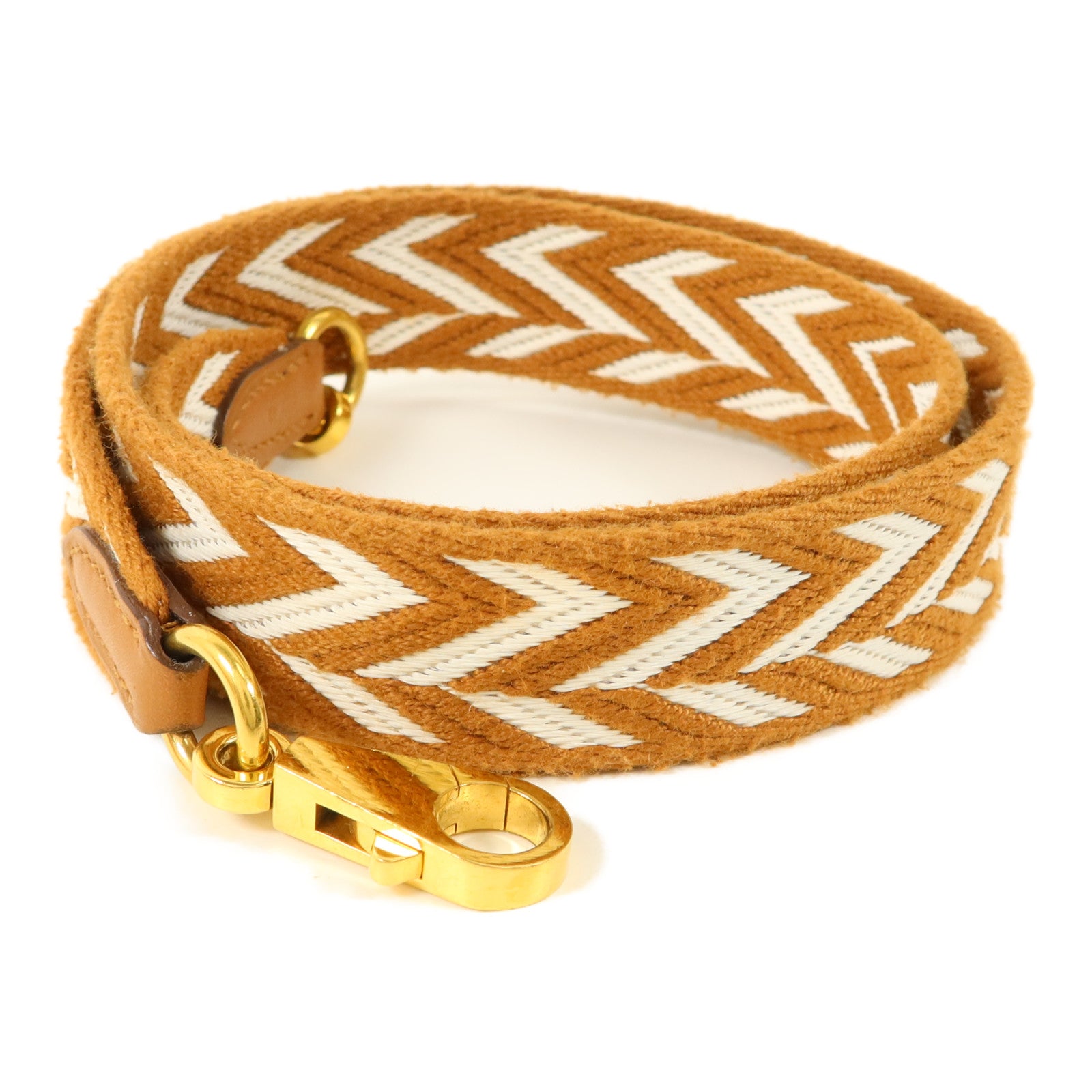 HERMES 帆布/Swift皮革Sangle Zigzag Bag Strap肩背帶