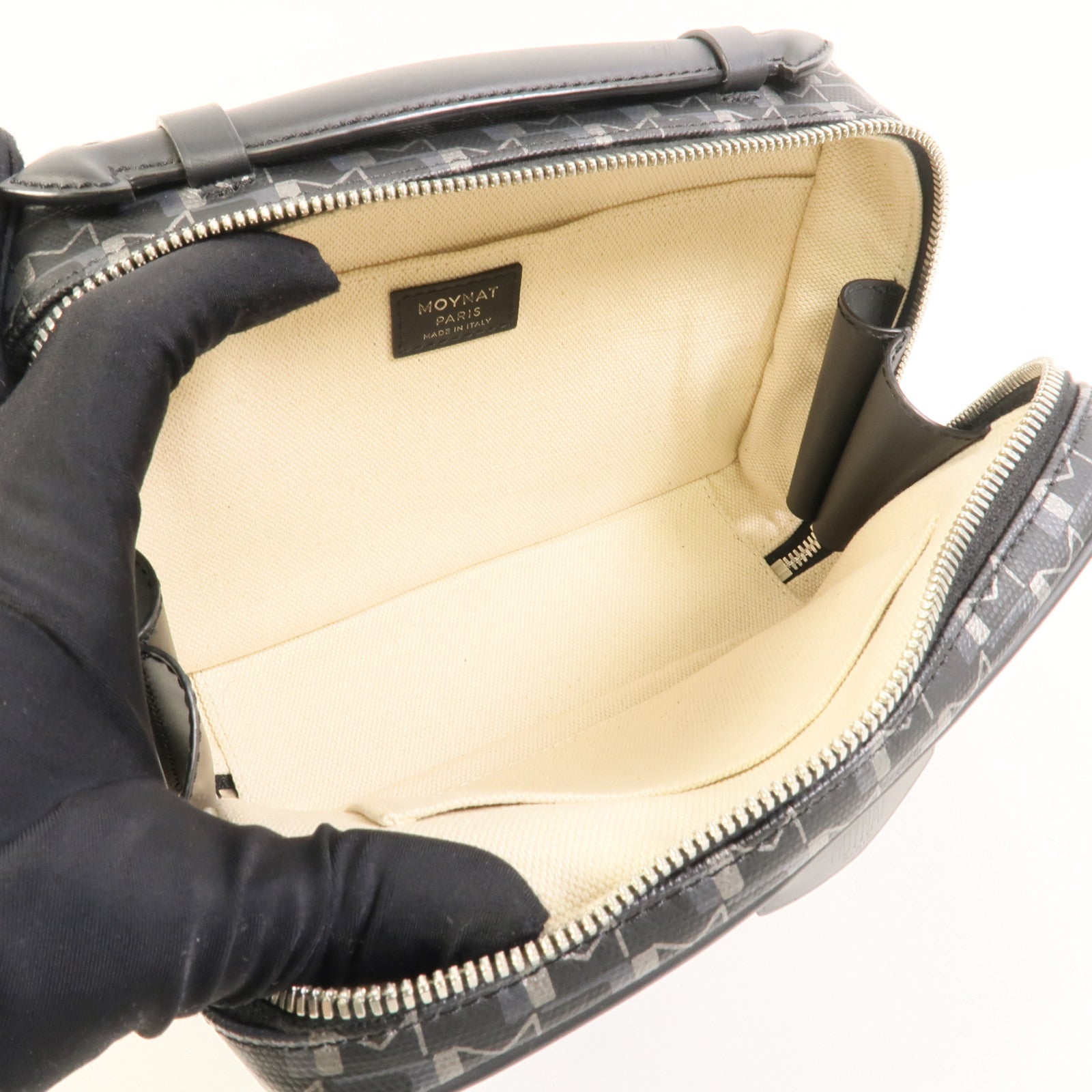 Moynat 塗層帆布Camera Bag手挽肩背兩用袋