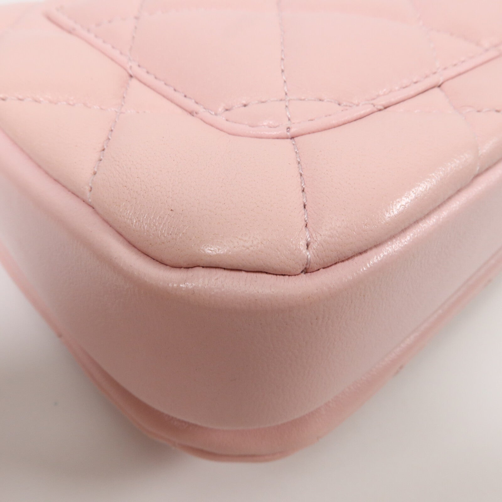 CHANEL 羊皮皮革Mini Handle Flap Bag鏈帶手挽肩背兩用袋