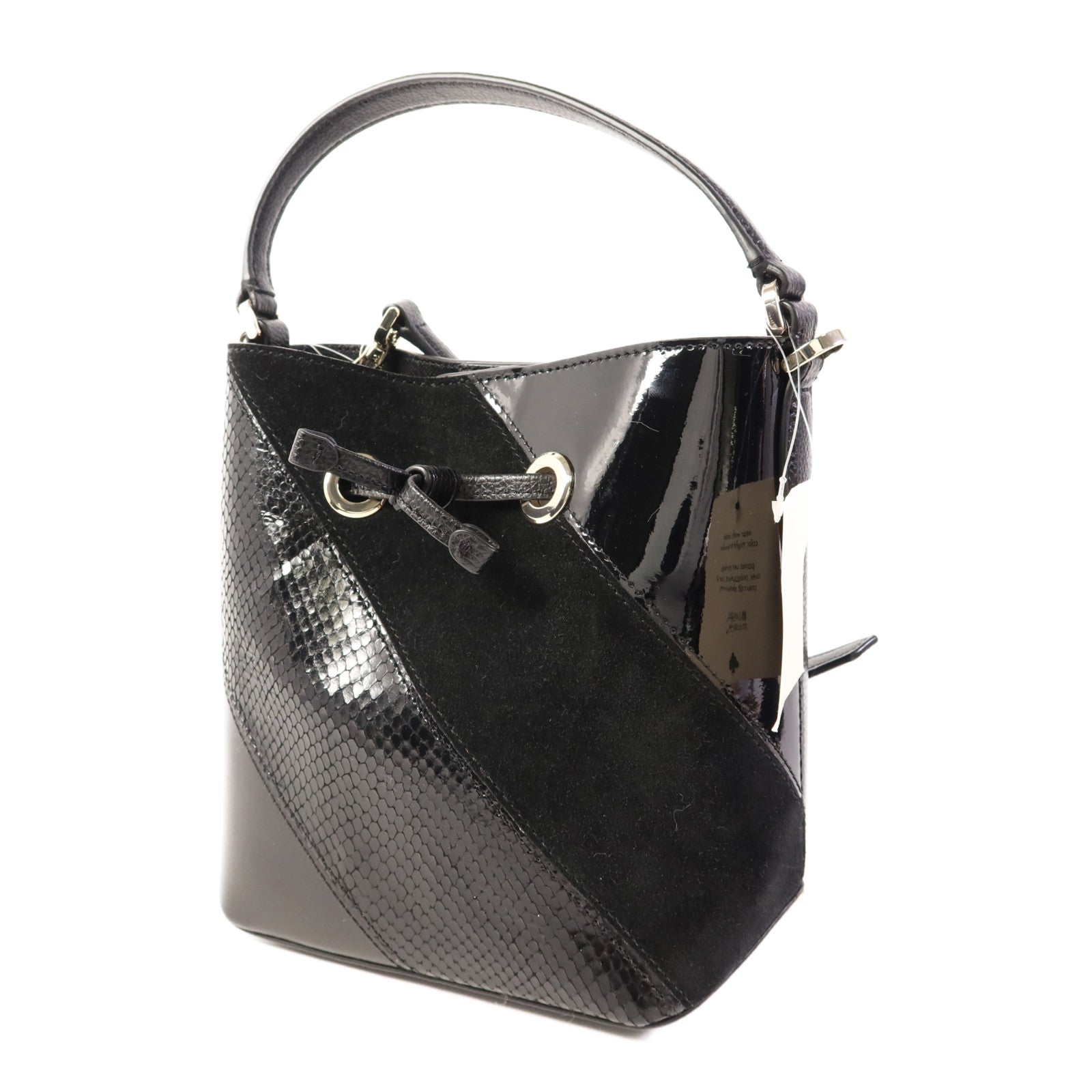 Kate Spade 絨布/漆皮皮革/皮革/蛇皮皮革Small Bucket Bag手挽肩背兩用袋