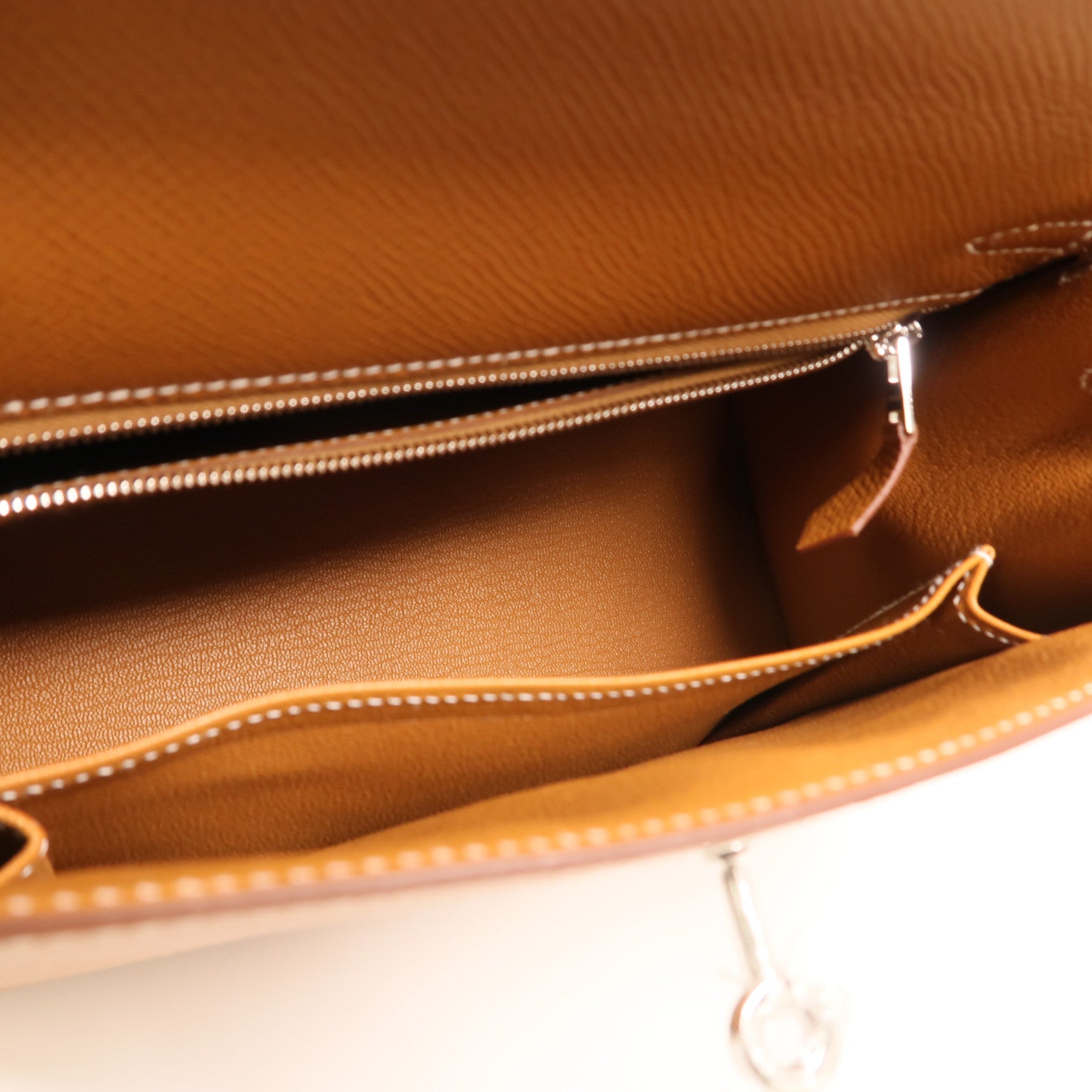 HERMES Epsom皮革Kelly 25銀扣手挽肩背兩用袋