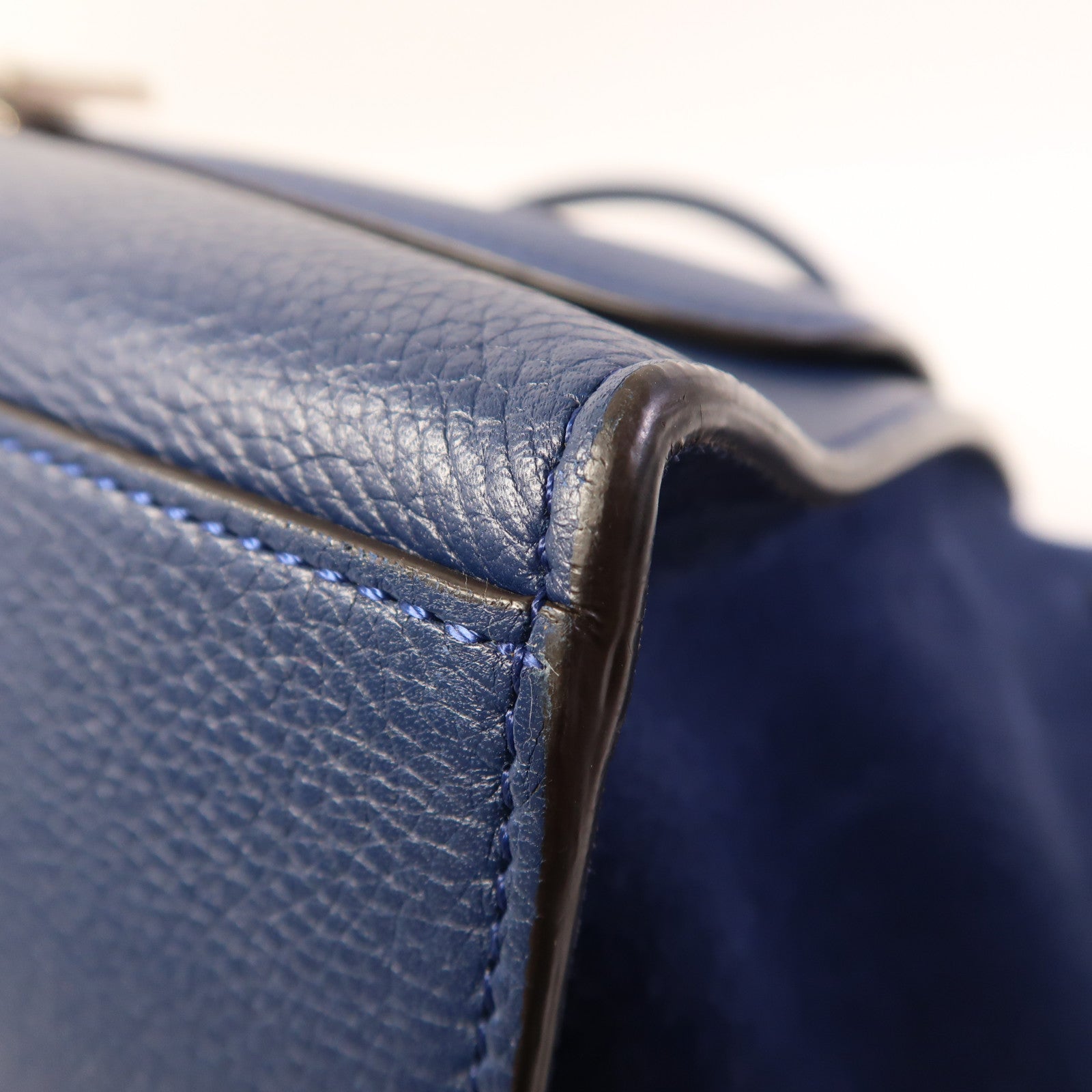 CELINE 牛皮皮革Trapeze銀扣手挽肩背兩用袋