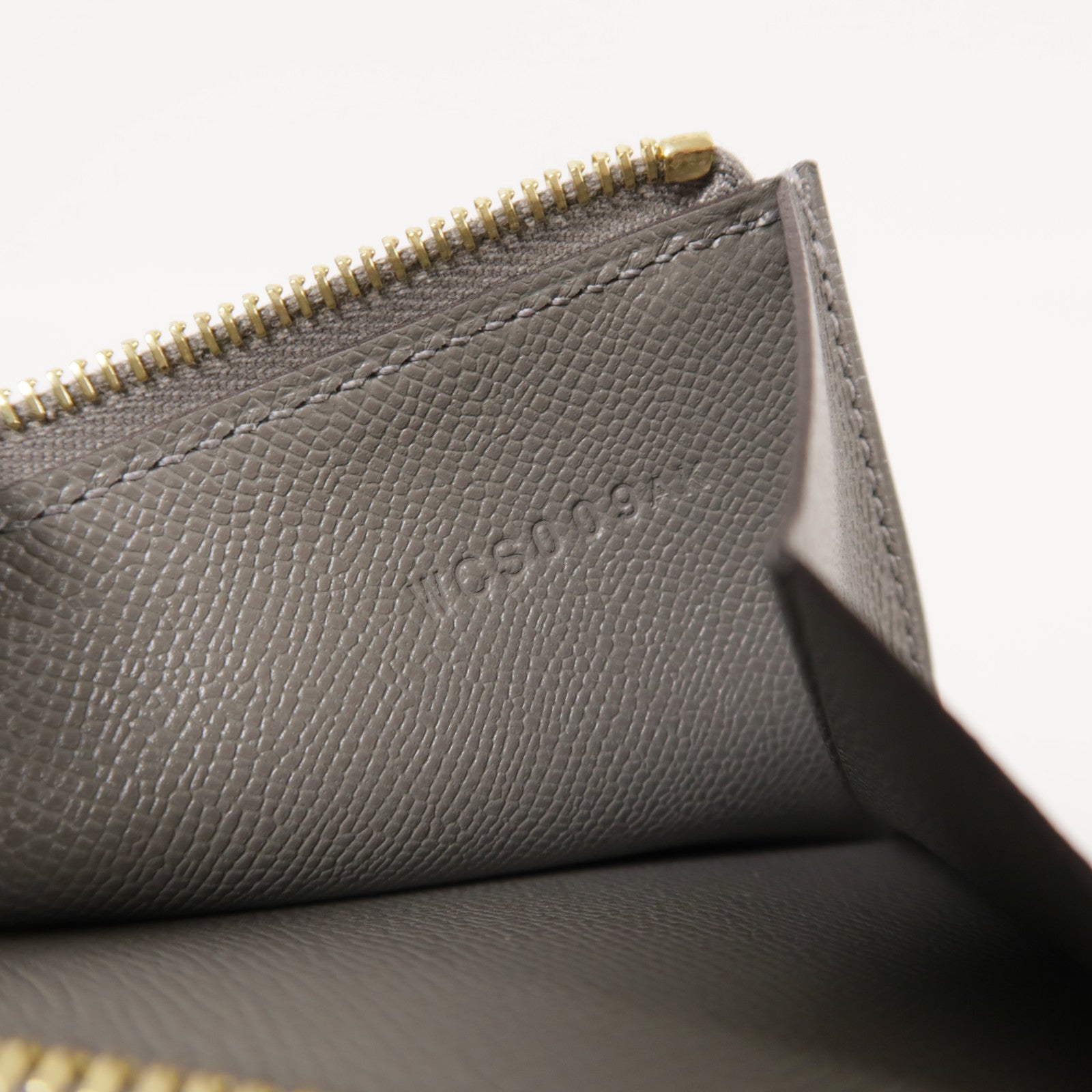 HERMES Madame皮革Bearn Compact Wallet金扣錢包