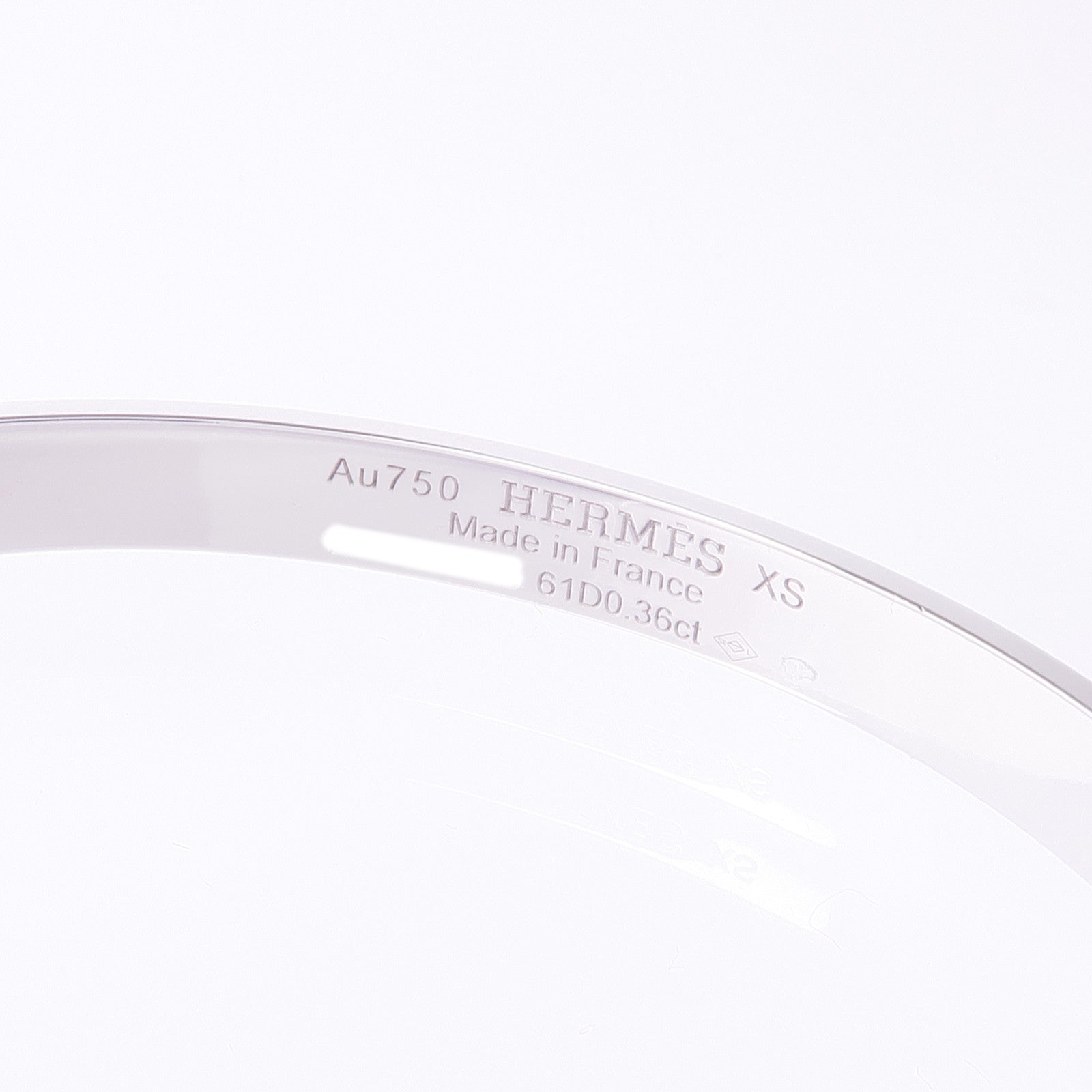 HERMES 18K白金Kelly Diamond Bracelet鑽石手鐲