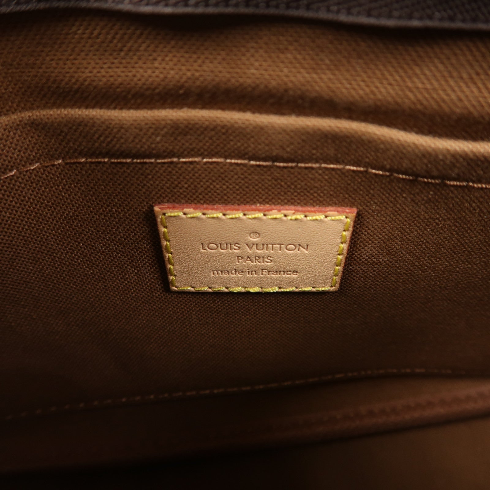 LOUIS VUITTON Monogram Multi Pochette Accessoires金扣肩背袋棕色