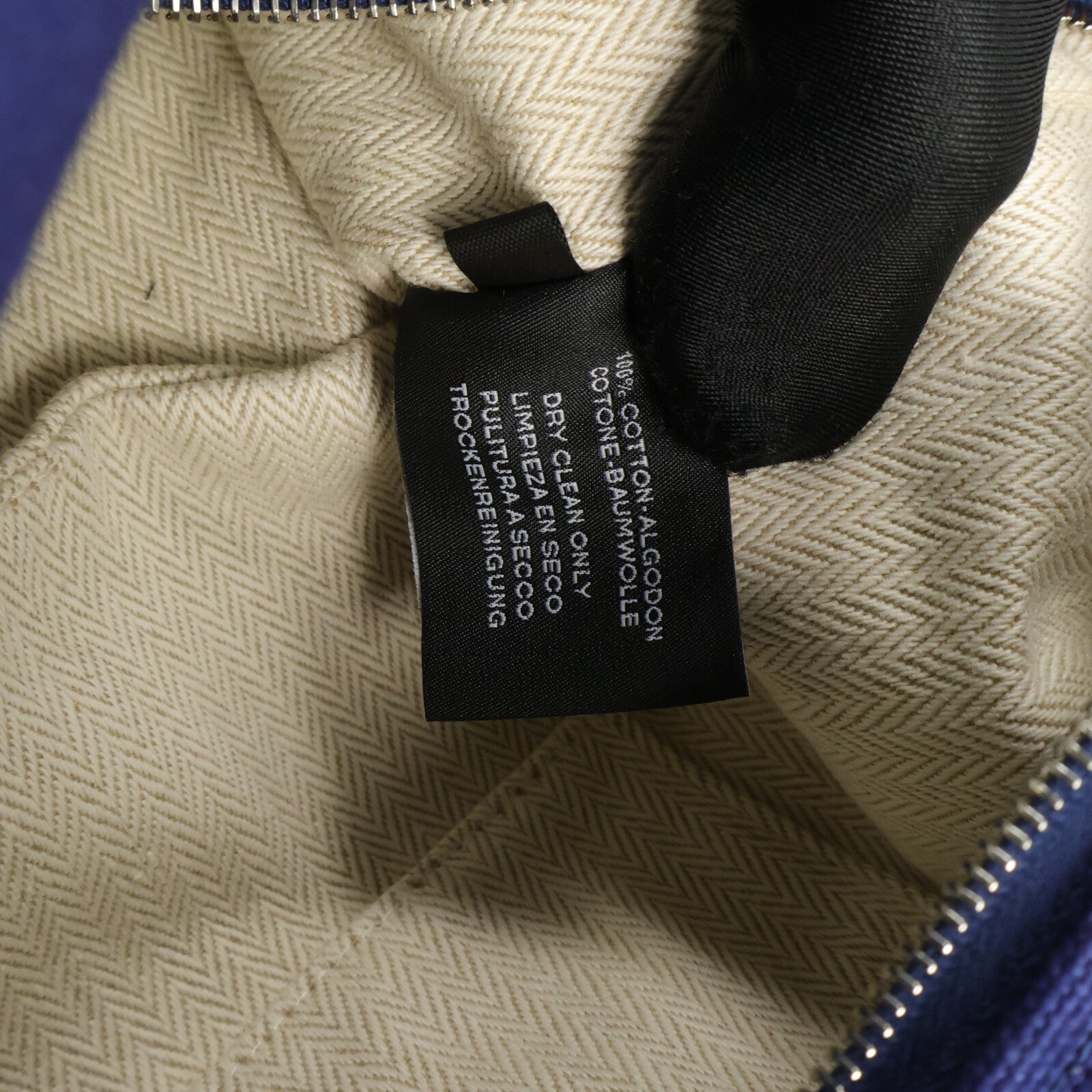 HERMES 帆布Bride A Brac PM手挽袋Bleu Marine