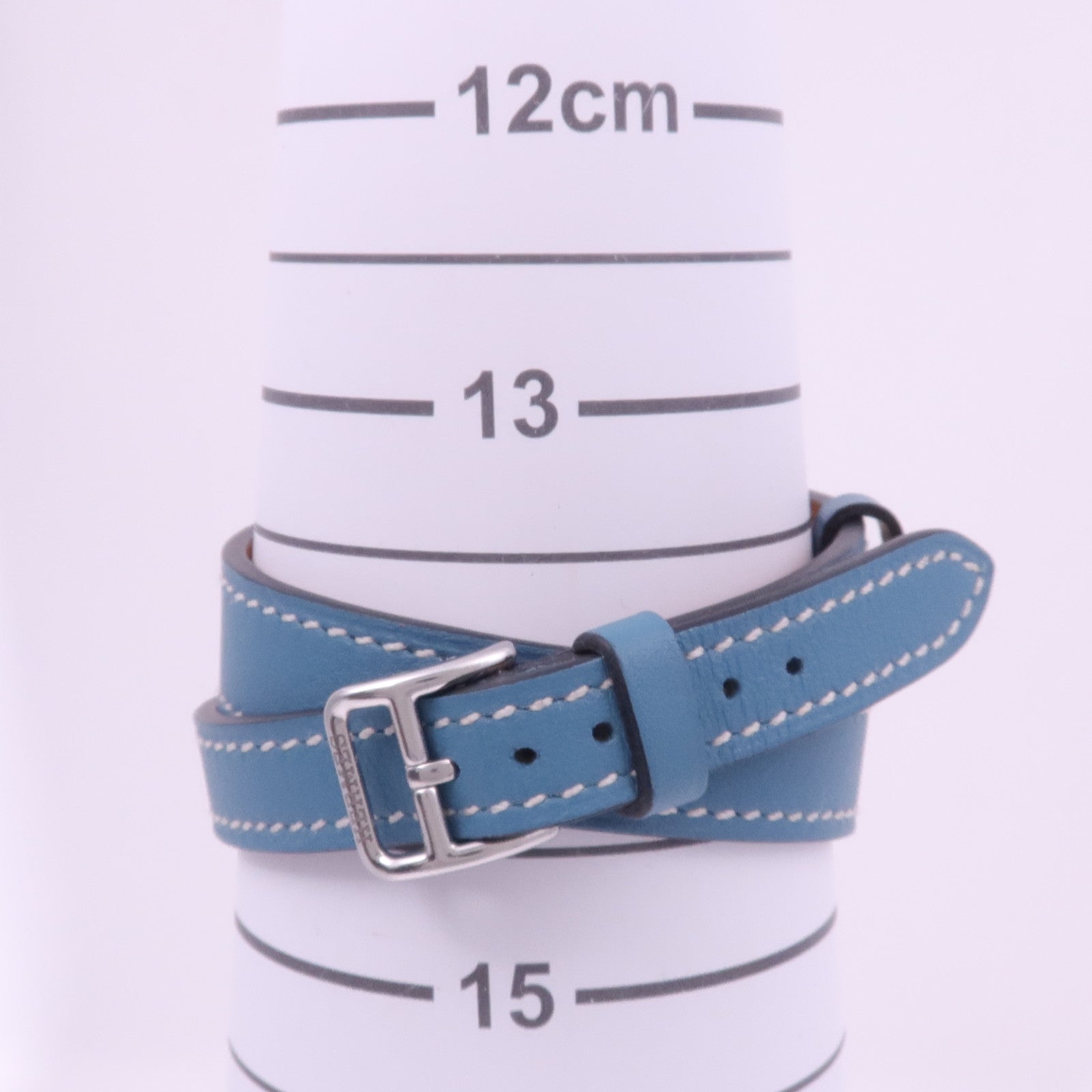 HERMES Heure H Watch不鏽鋼/皮革手錶石英機芯白色