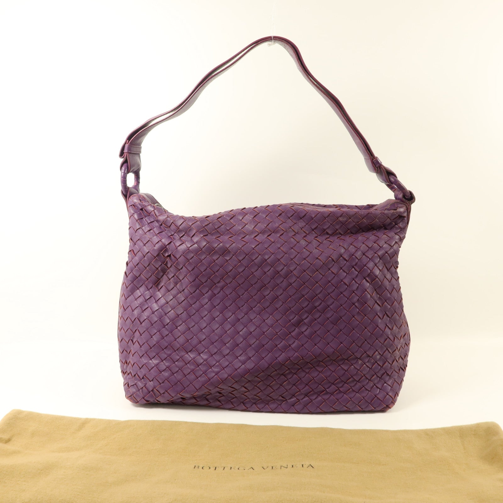 BOTTEGA VENETA 羊皮皮革Shoulder Bag銀扣肩背袋
