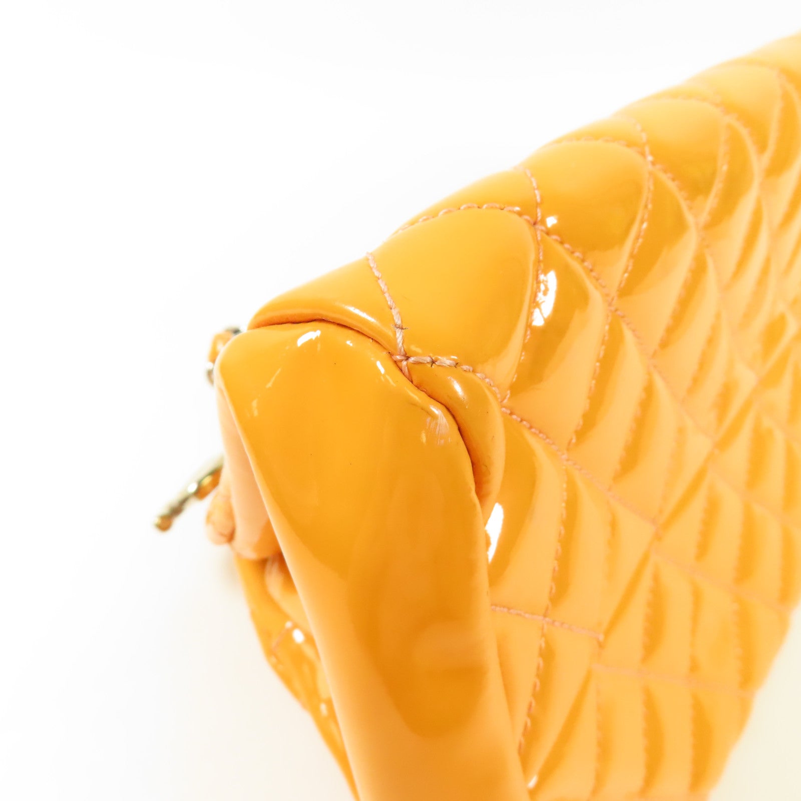 CHANEL 漆皮皮革Shoulder Bag銀扣鏈帶肩背袋