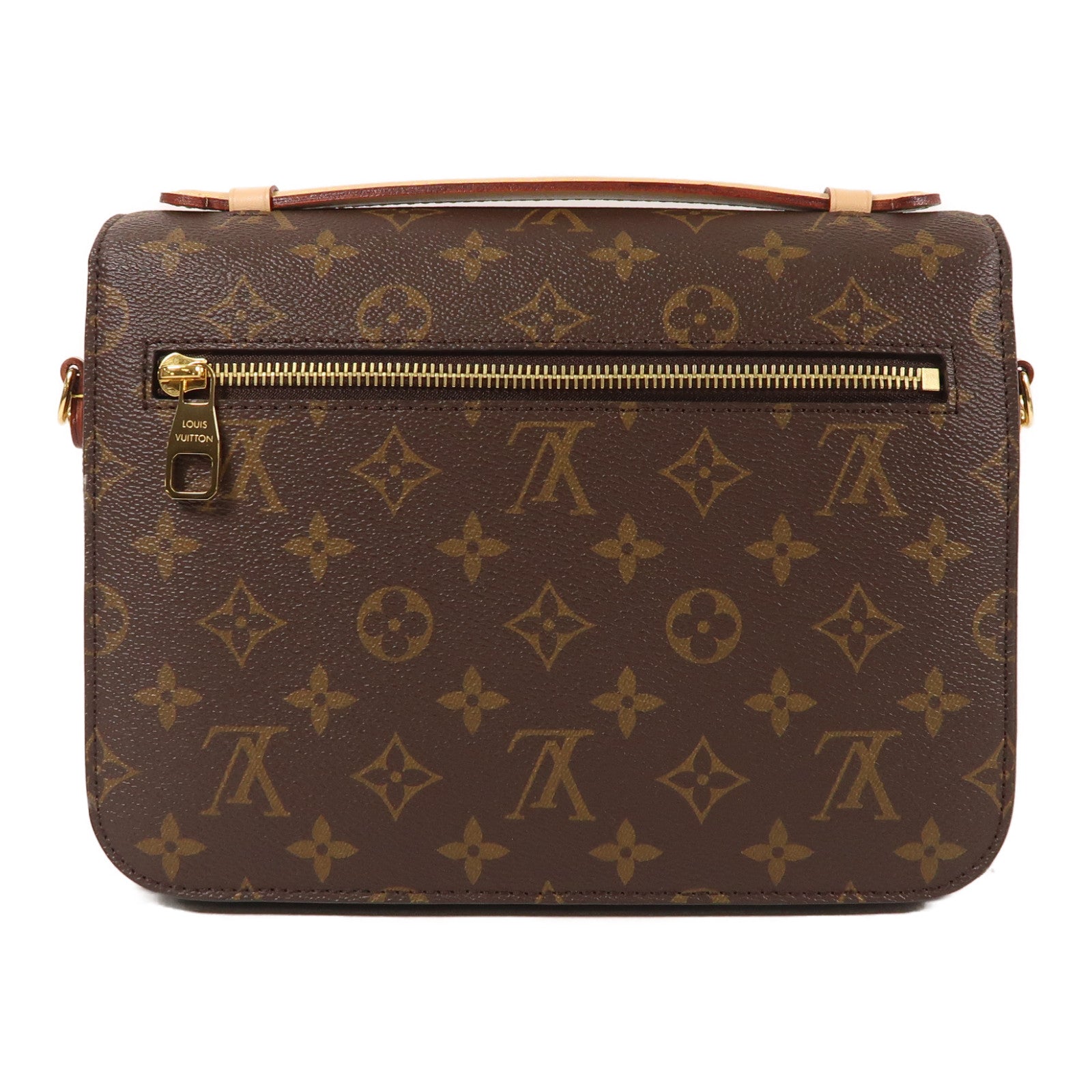 LOUIS VUITTON Monogram Pochette Metis金扣手挽肩背兩用袋棕色
