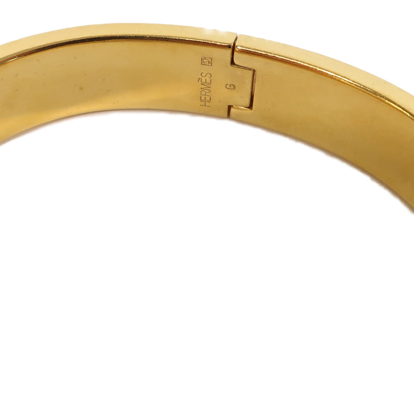 HERMES 金屬Clic H金扣手鐲黑色/金色