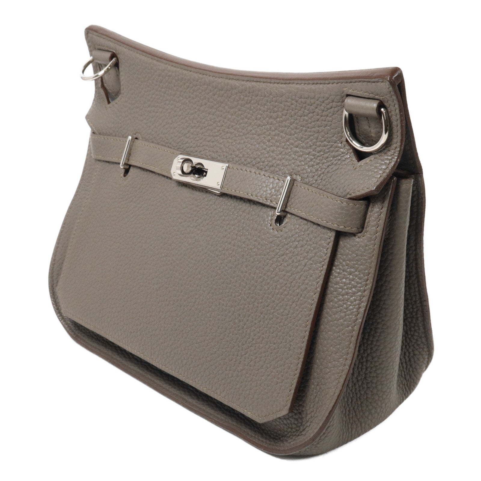 HERMES Togo皮革Jypsiere 28肩背袋Etain