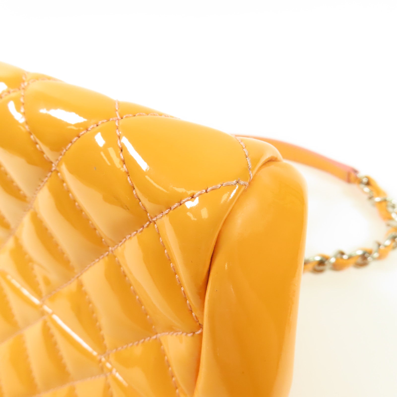 CHANEL 【激減優惠】漆皮皮革Shoulder Bag銀扣鏈帶肩背袋