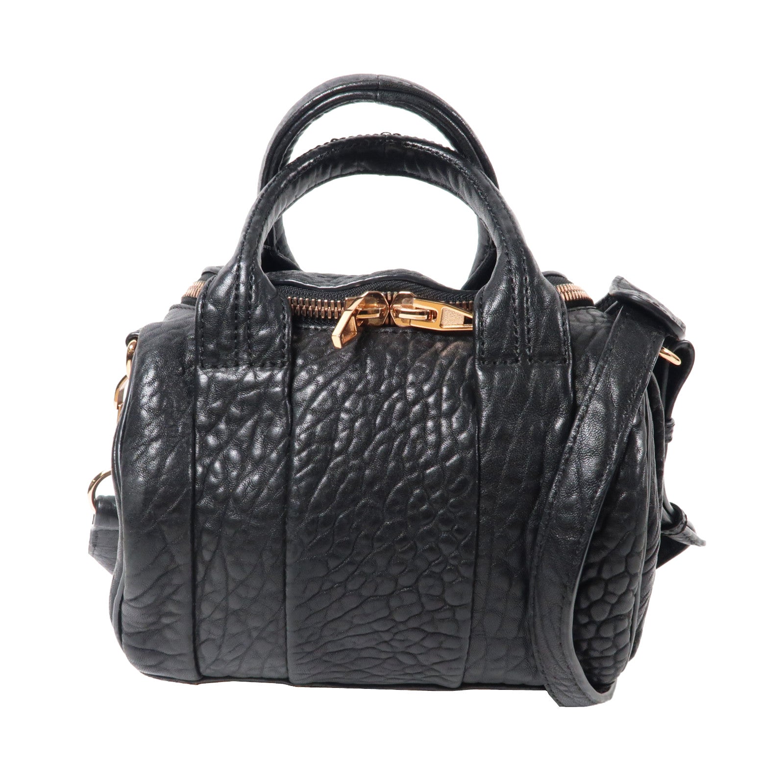 SELECTION 牛皮皮革2 Way Shoulder Bag金扣手挽肩背兩用袋黑色
