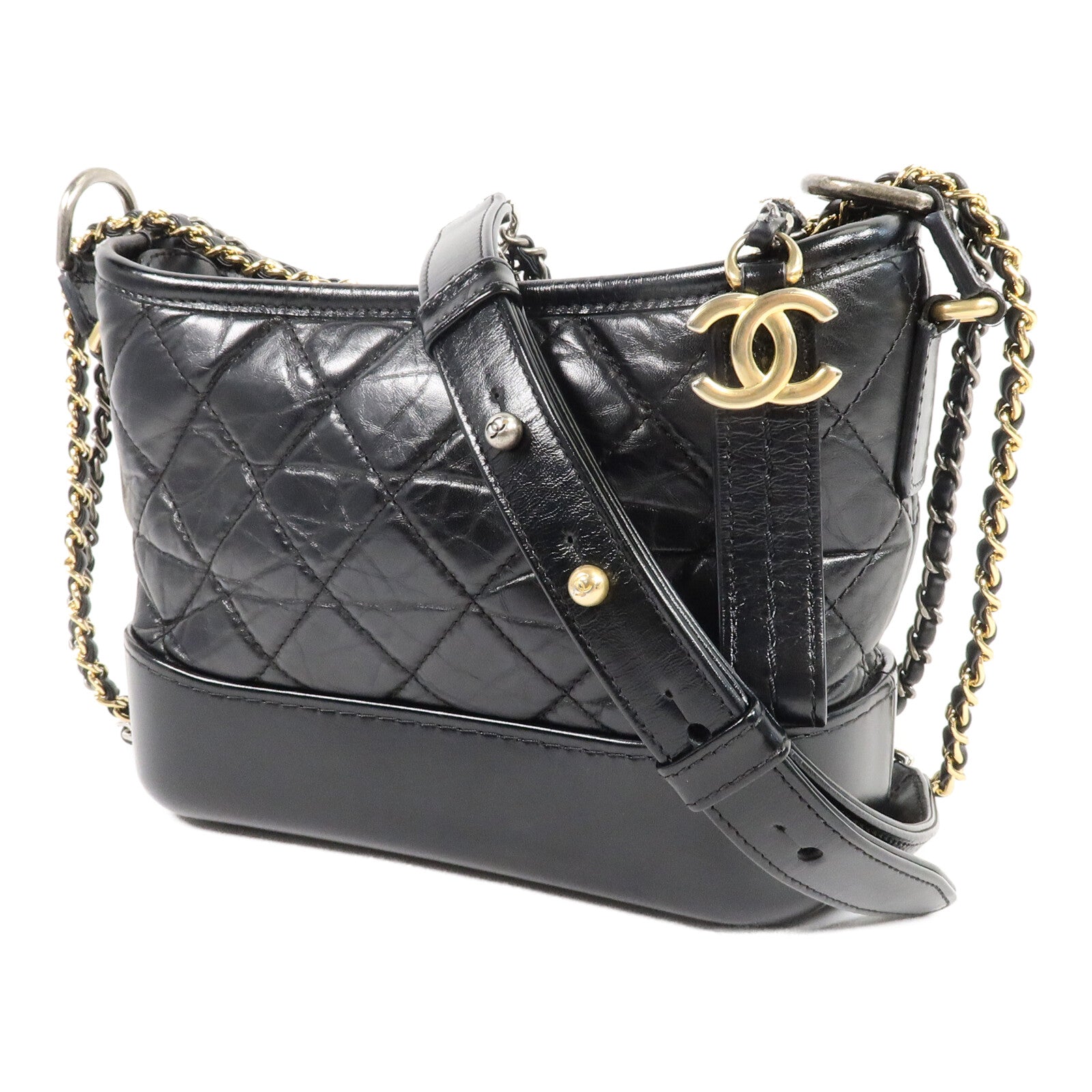 CHANEL 牛皮皮革Gabrielle Small鏈帶肩背袋