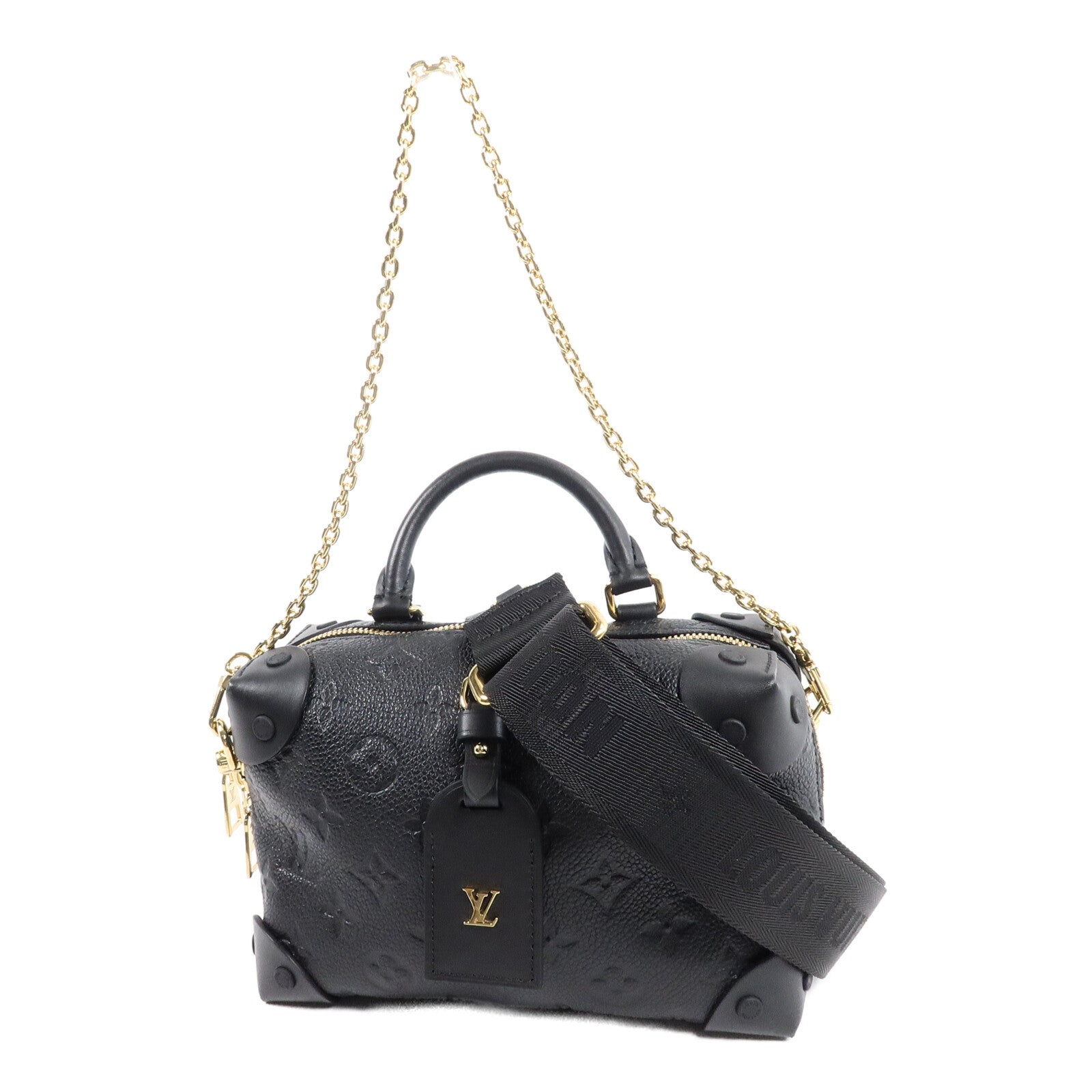 LOUIS VUITTON Monogram Empreinte Petite金扣手挽肩背兩用袋