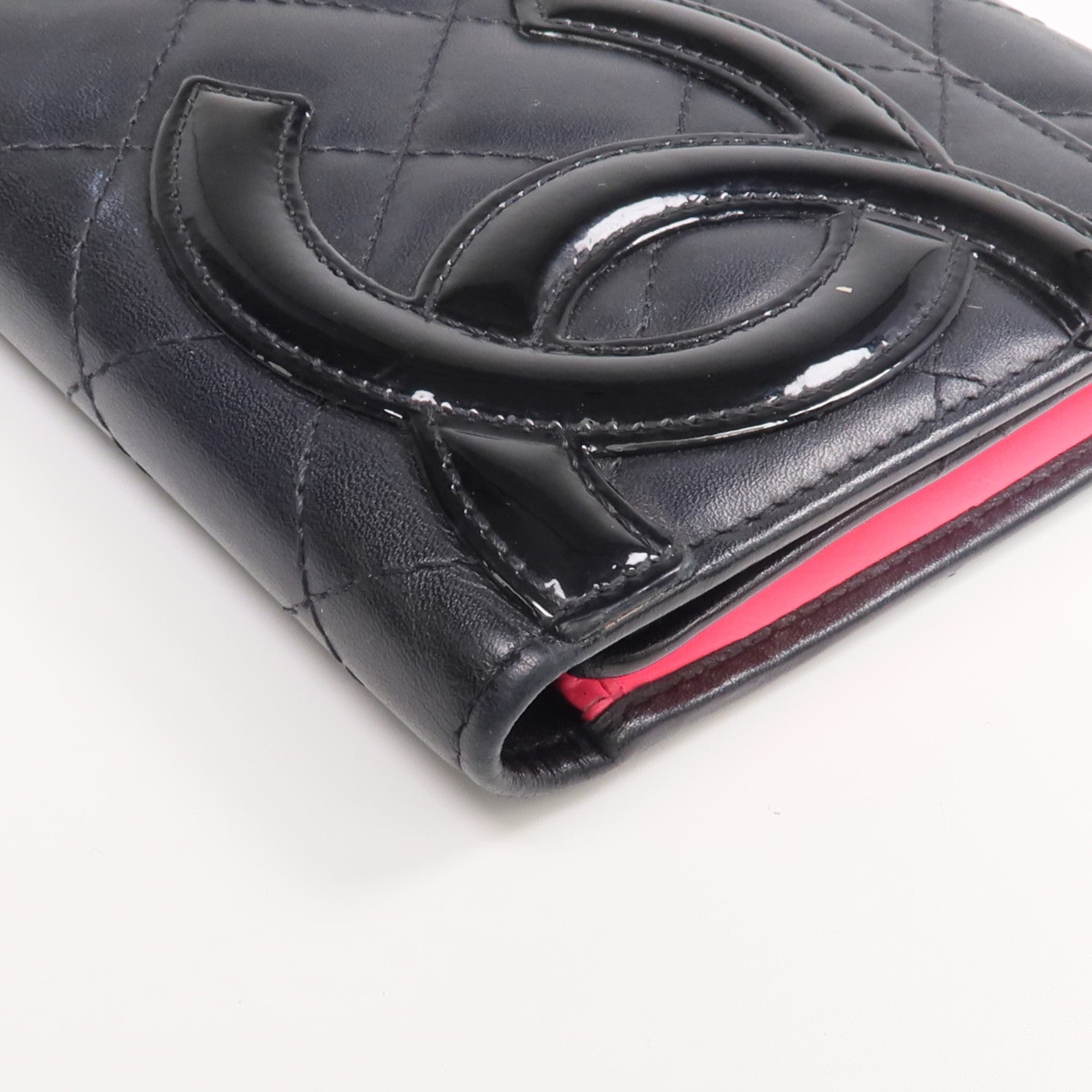 CHANEL 牛皮皮革Cambon Wallet銀扣長錢包