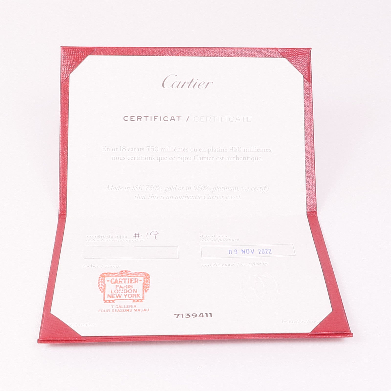 CARTIER Love Bracelet Small Model B6047317 18K Pink Gold Cartier#19