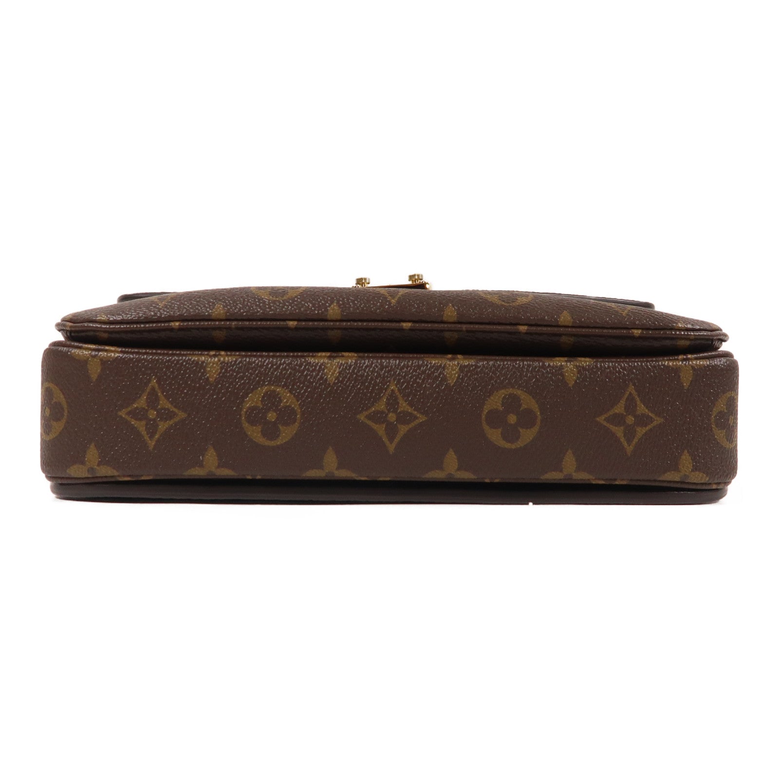 LOUIS VUITTON Monogram Pochette Metis金扣手挽肩背兩用袋棕色