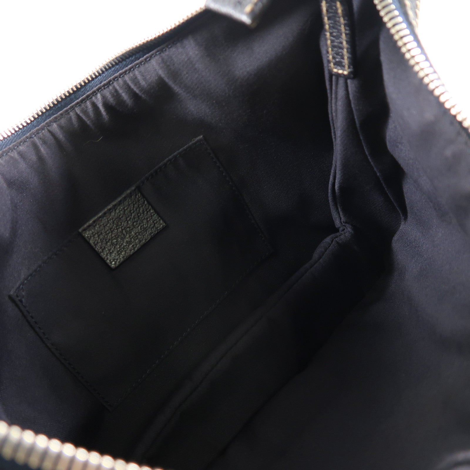 GUCCI 帆布Shoulder Bag銀扣肩背袋藍色