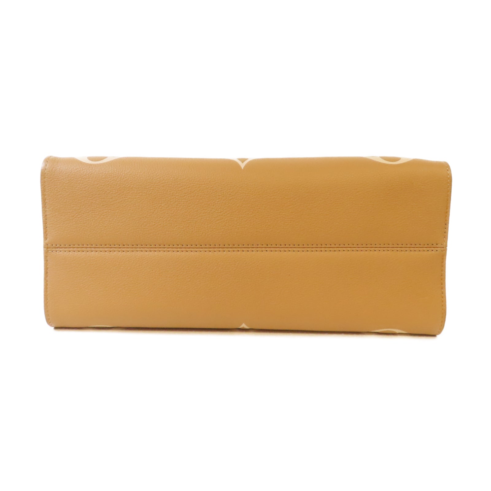 LOUIS VUITTON Monogram Empreinte On The Go MM金扣手挽肩背兩用袋駝色