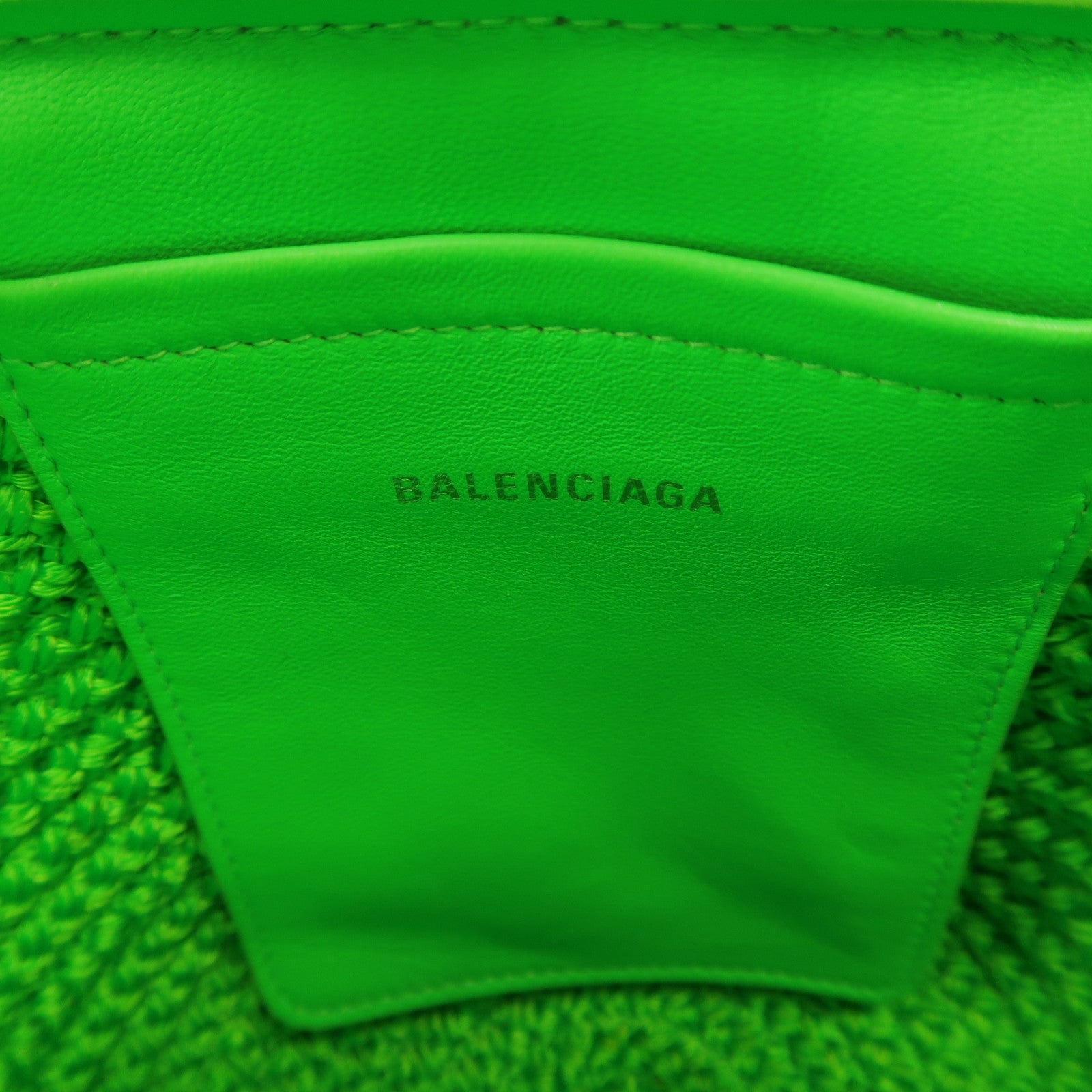 BALENCIAGA SHW Ibia Small Logo 2Way Shoulder Hand Bag Nylon 695612 Green