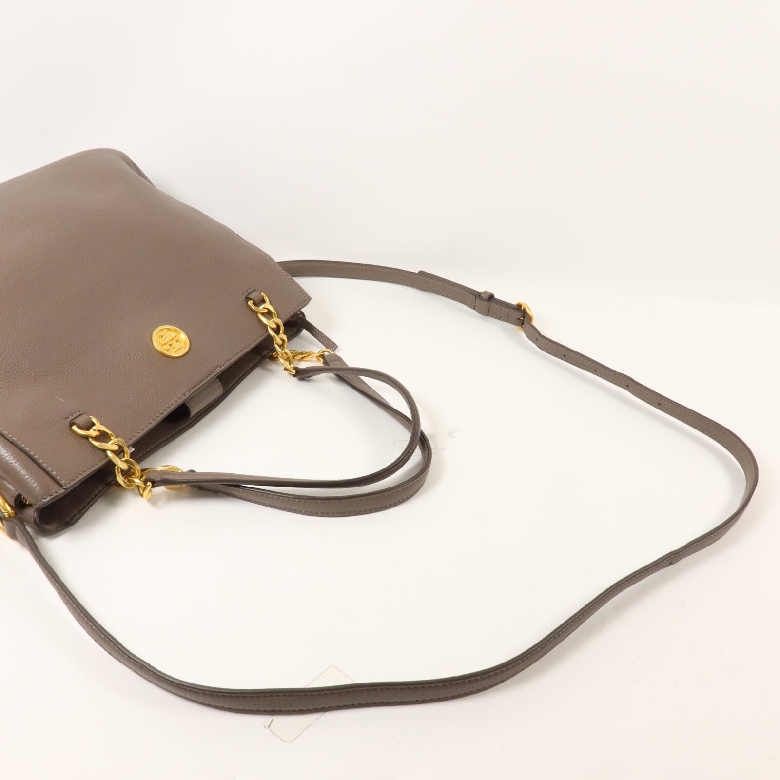 Tory Burch 牛皮皮革Carson Tote鏈帶手挽肩背兩用袋