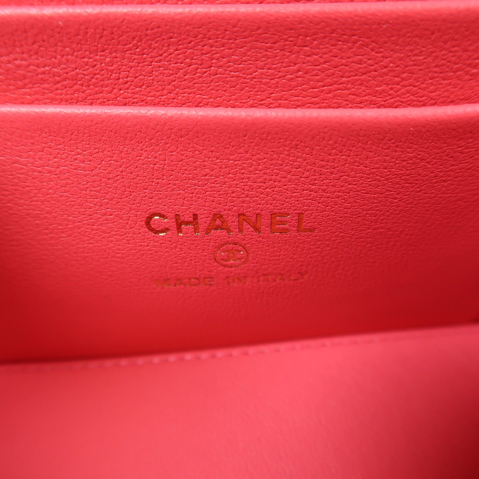 CHANEL 牛皮皮革Vanity Case金扣鏈帶肩背袋