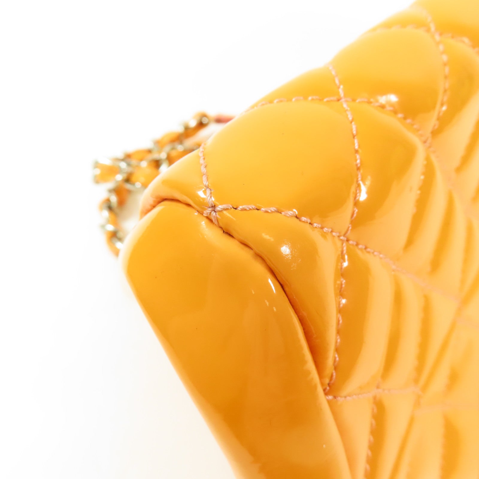 CHANEL 【激減優惠】漆皮皮革Shoulder Bag銀扣鏈帶肩背袋