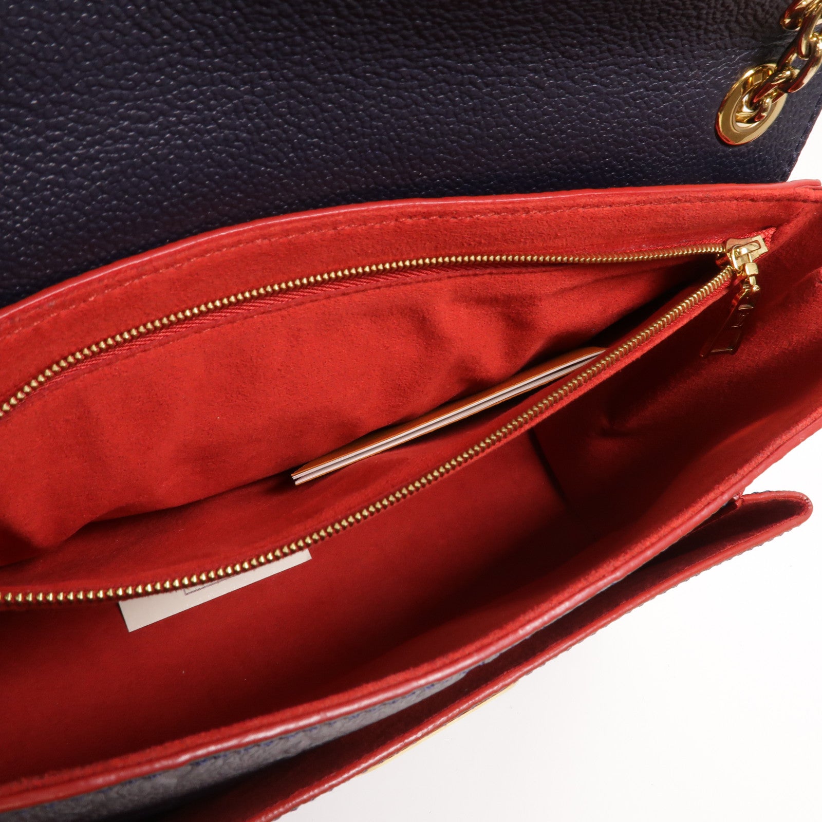 LOUIS VUITTON Monogram Empreinte Vavin PM金扣肩背袋深藍色