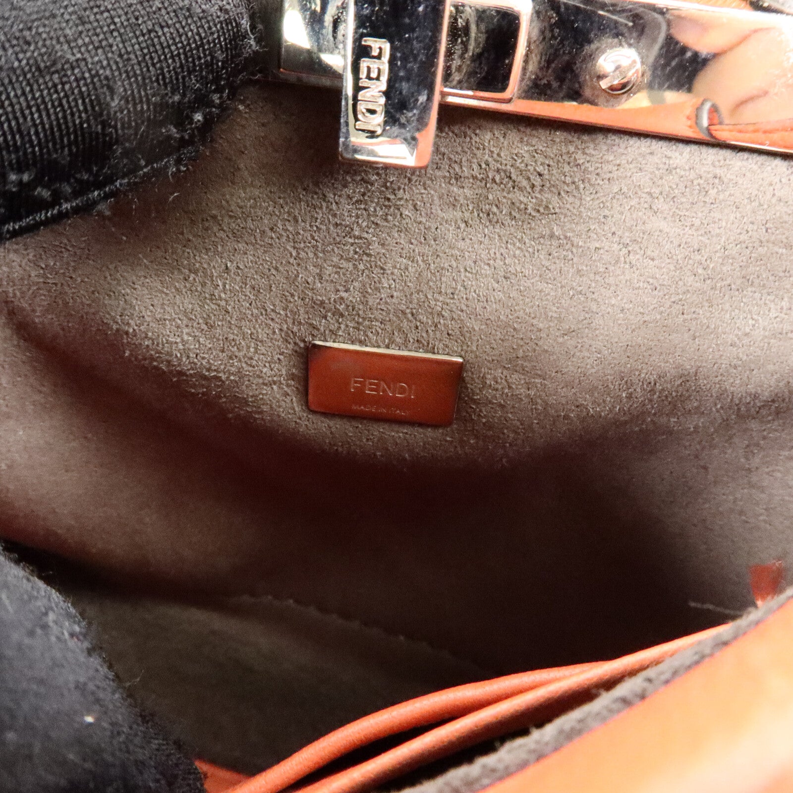 FENDI 羊皮皮革Mini Peekaboo手挽肩背兩用袋