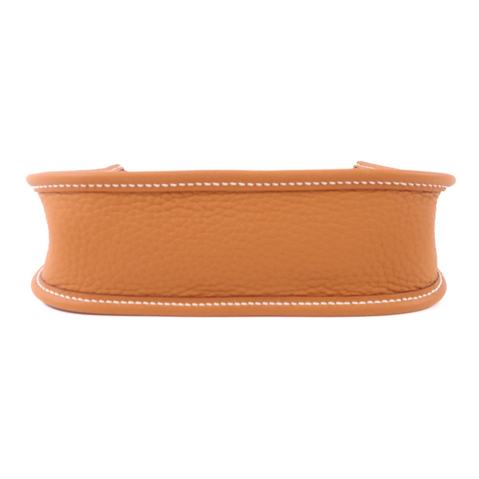 HERMES Clemence皮革Evelyne TPM金扣肩背袋37 Gold