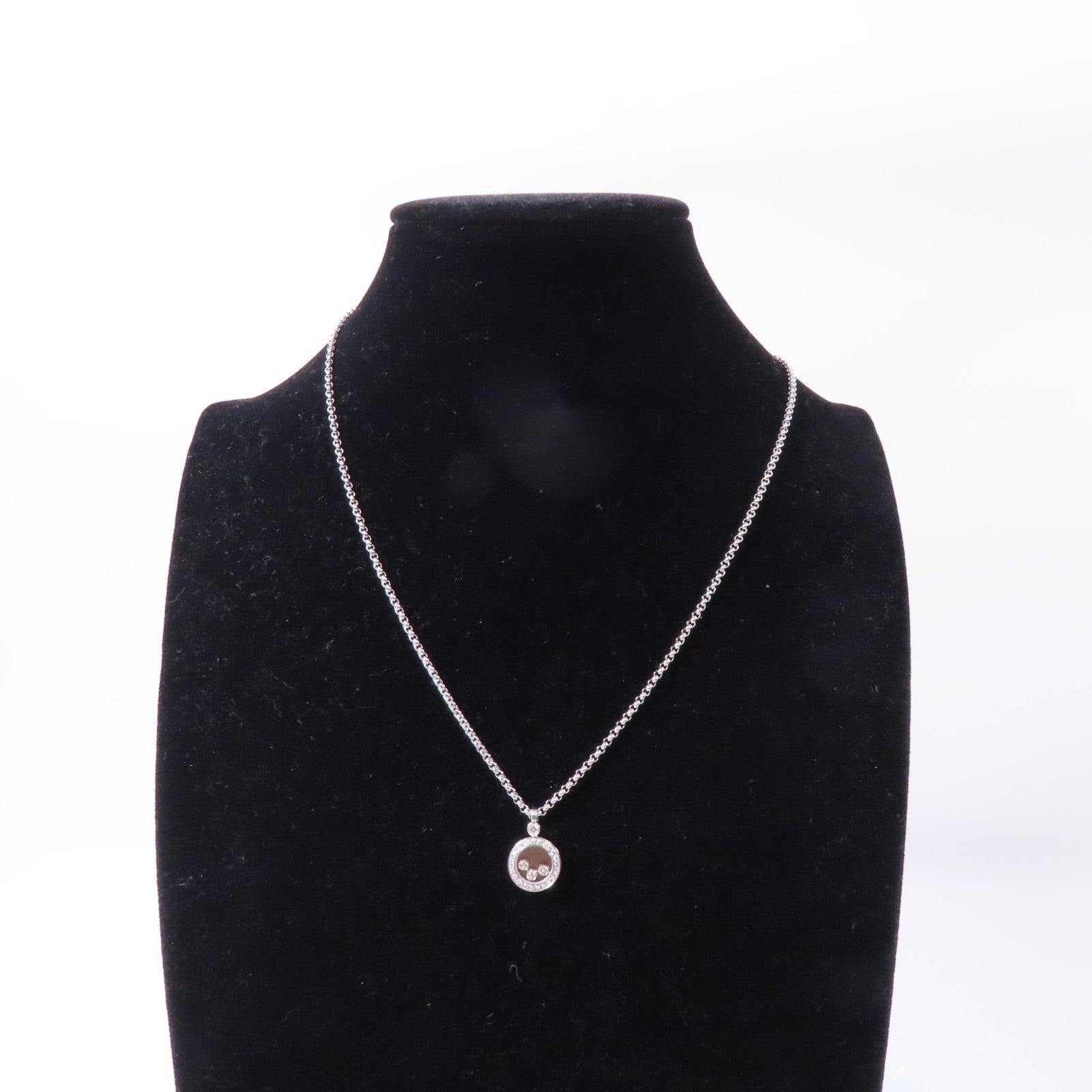 Chopard 18K白金Happy Diamond Icons Pendant Necklace鑽石項鍊