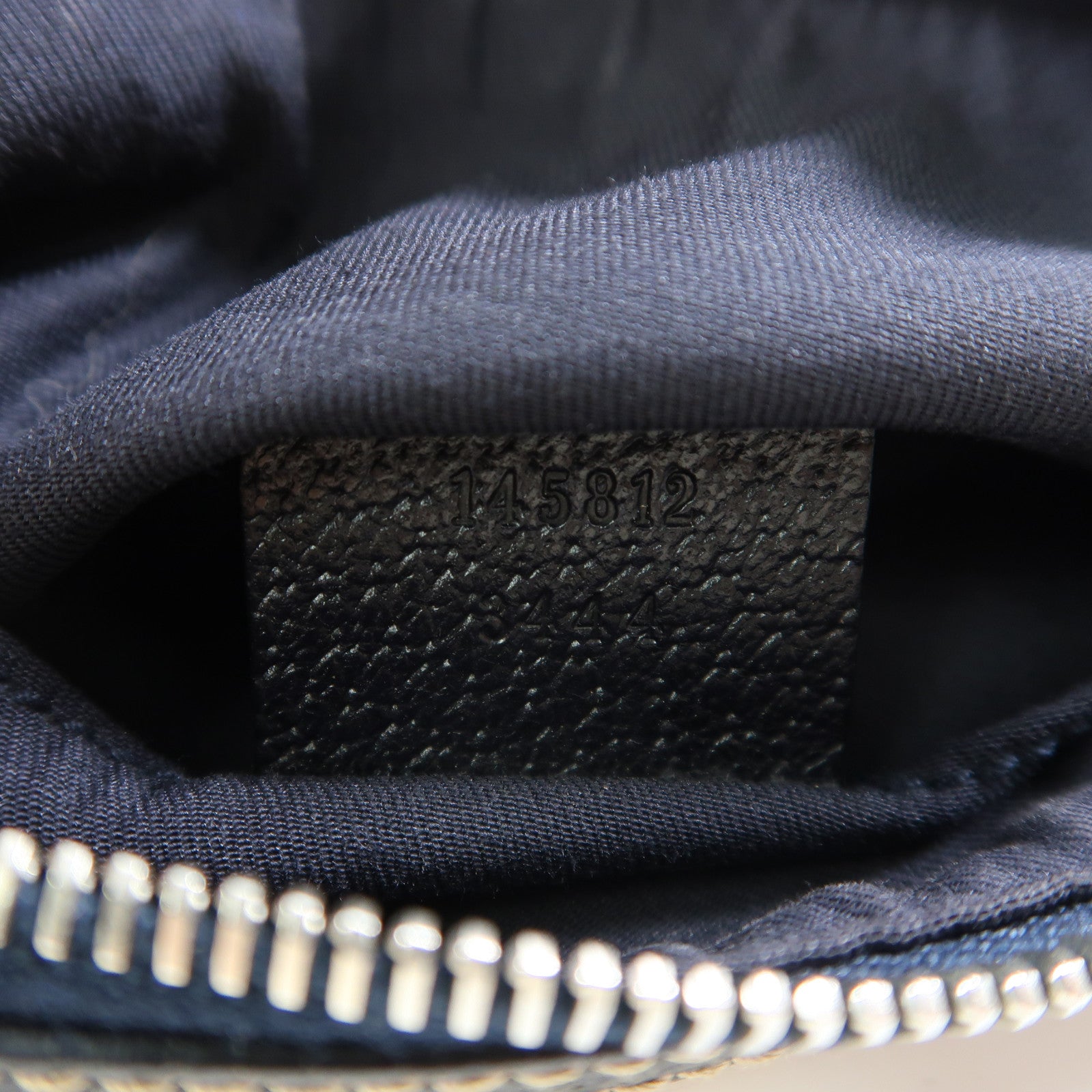 GUCCI 帆布Shoulder Bag銀扣肩背袋藍色