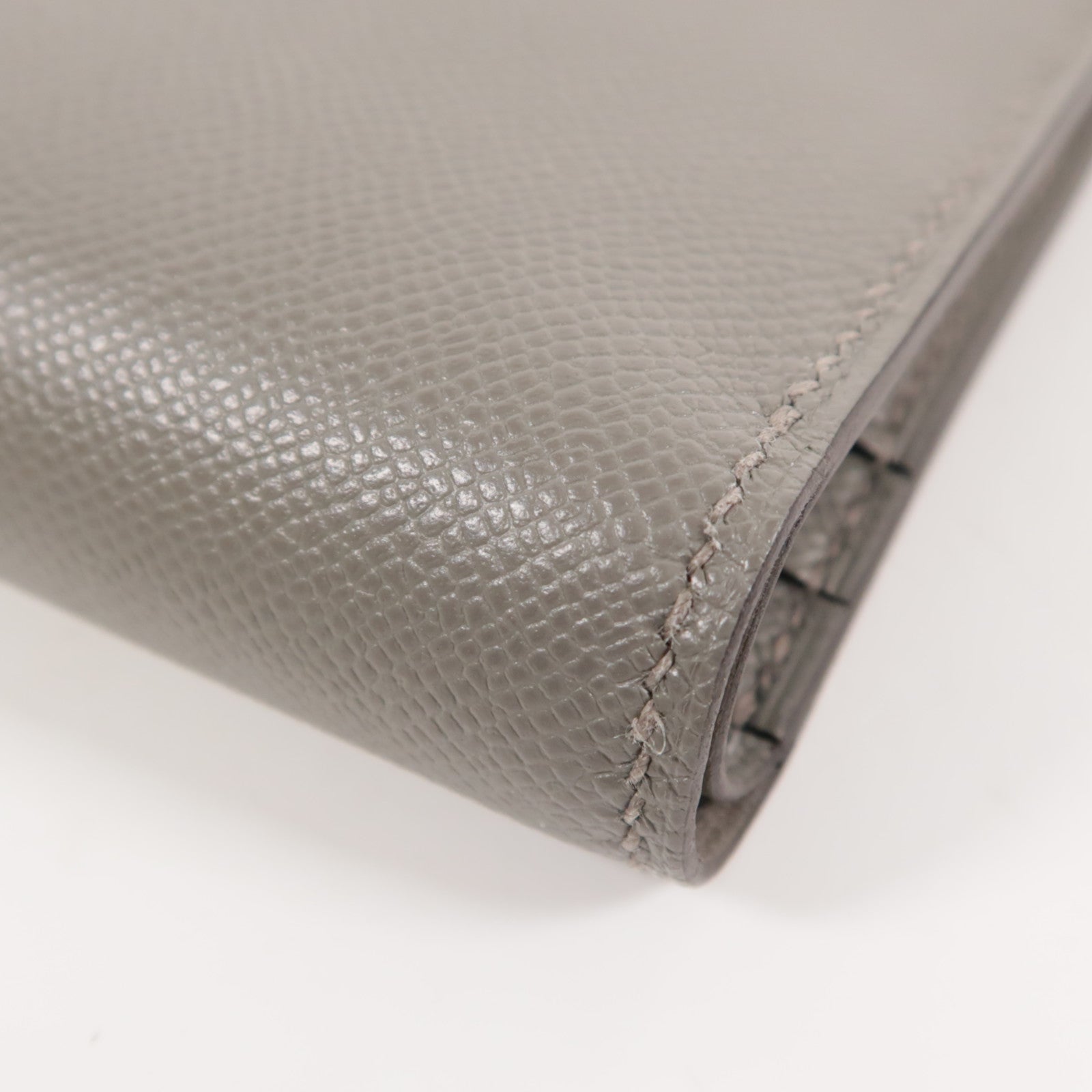 HERMES Madame皮革Bearn Compact Wallet金扣錢包