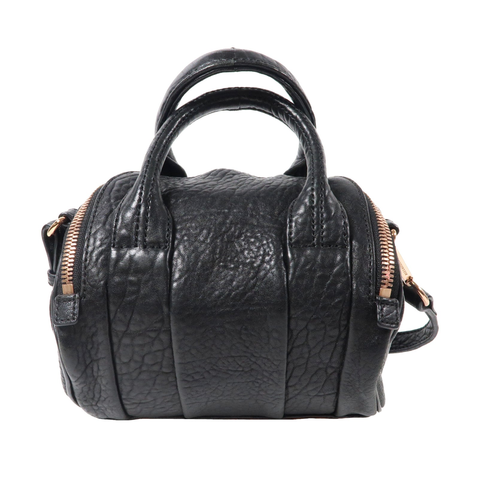 SELECTION 牛皮皮革2 Way Shoulder Bag金扣手挽肩背兩用袋黑色