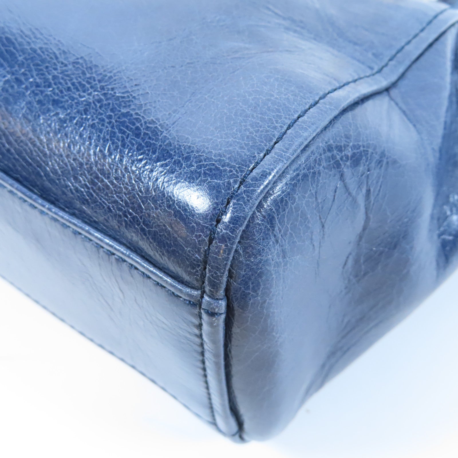 SEE BY CHLOE 【激減優惠】牛皮皮革2 Way Shoulder Bag金扣手挽肩背兩用袋藍色