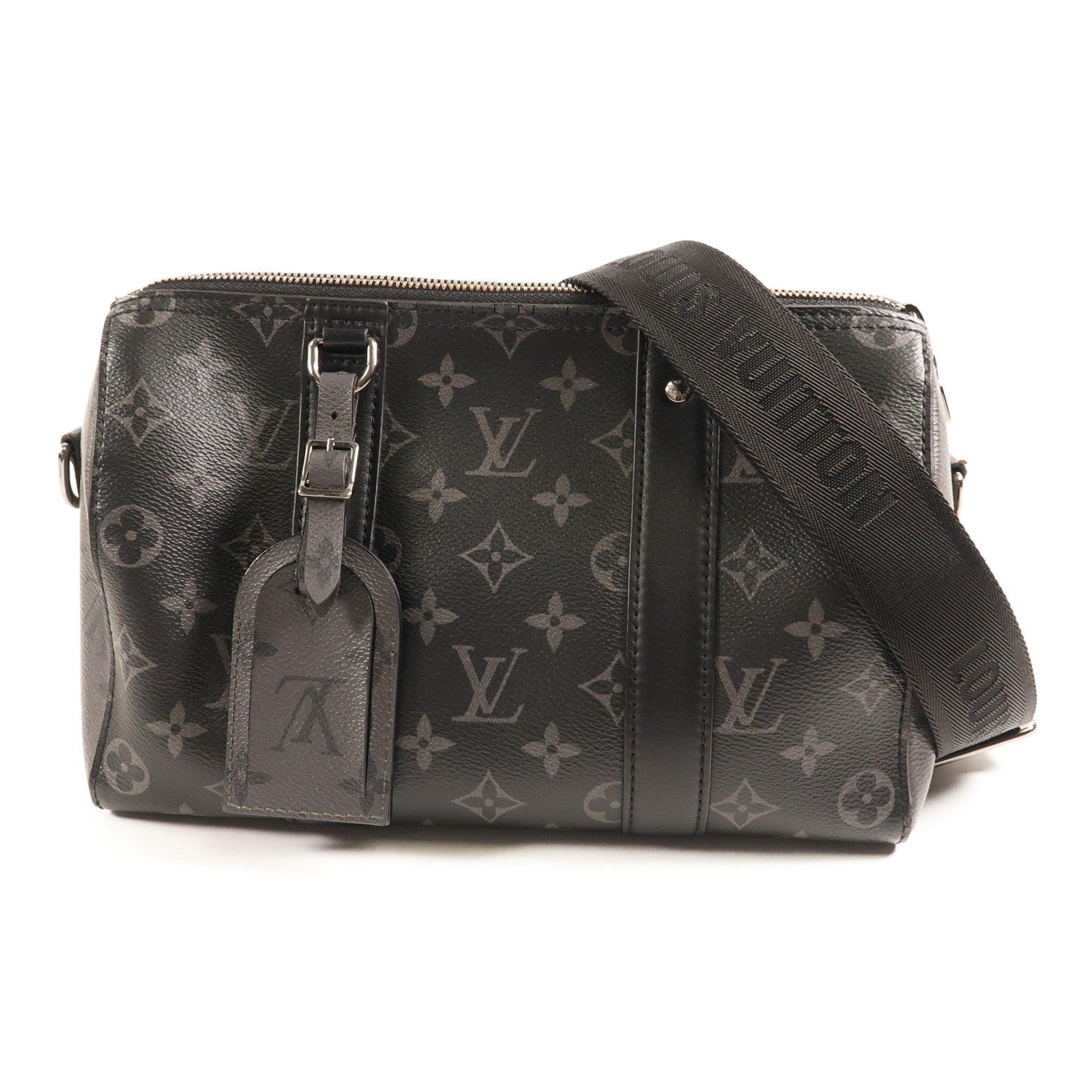 LOUIS VUITTON Monogram Eclipse City Keepall手挽肩背兩用袋