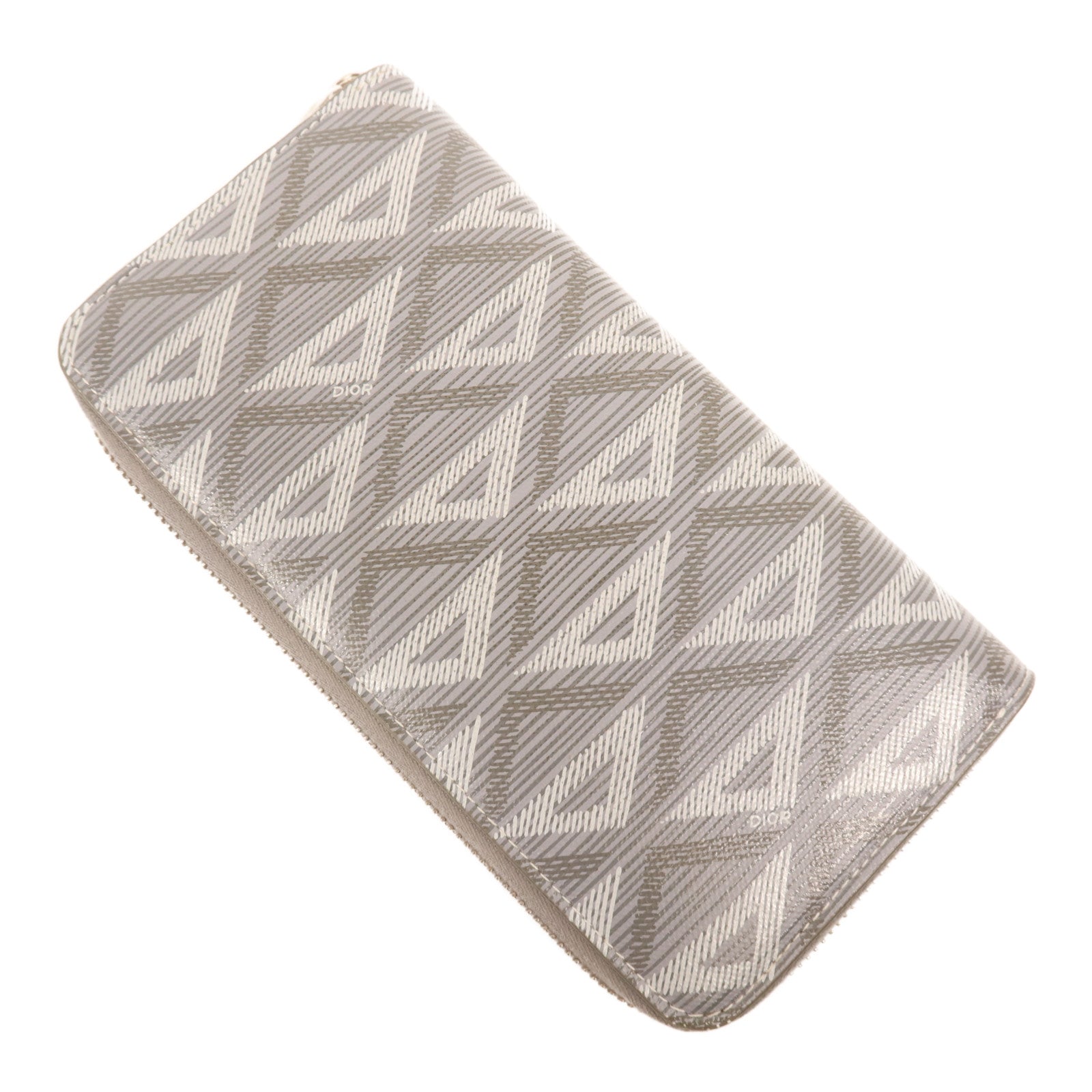 Dior 塗層帆布Long Wallet銀扣長錢包