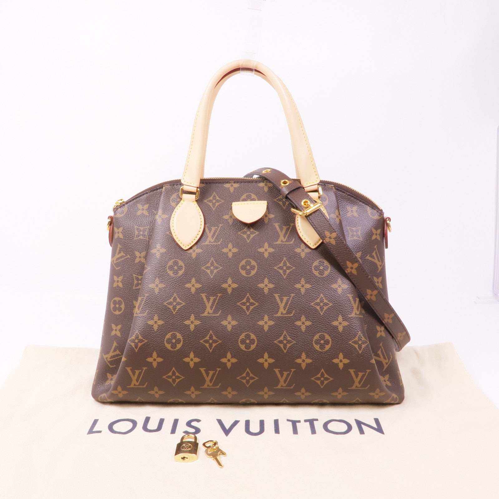 LOUIS VUITTON LV GHW Rivoli PM 2 Way Shoulder Bag M44543 Monogram Brown
