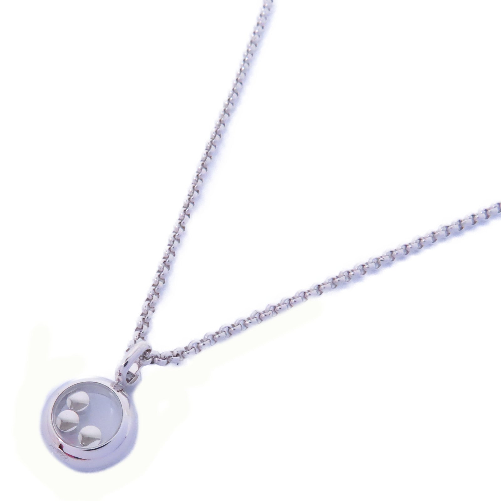 Chopard 18K白金Happy Diamond Icons Pendant Necklace鑽石項鍊