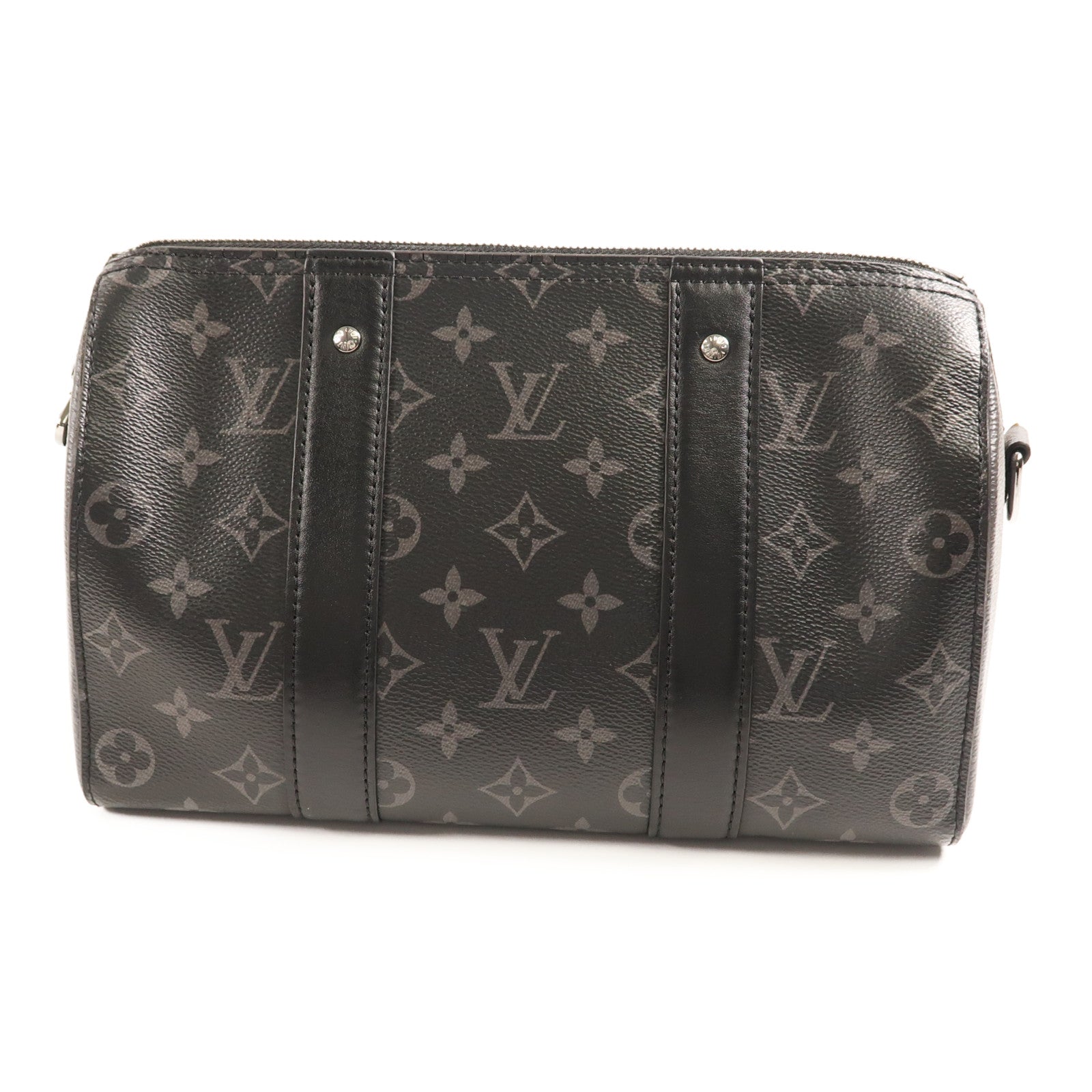 LOUIS VUITTON Monogram Eclipse City Keepall手挽肩背兩用袋