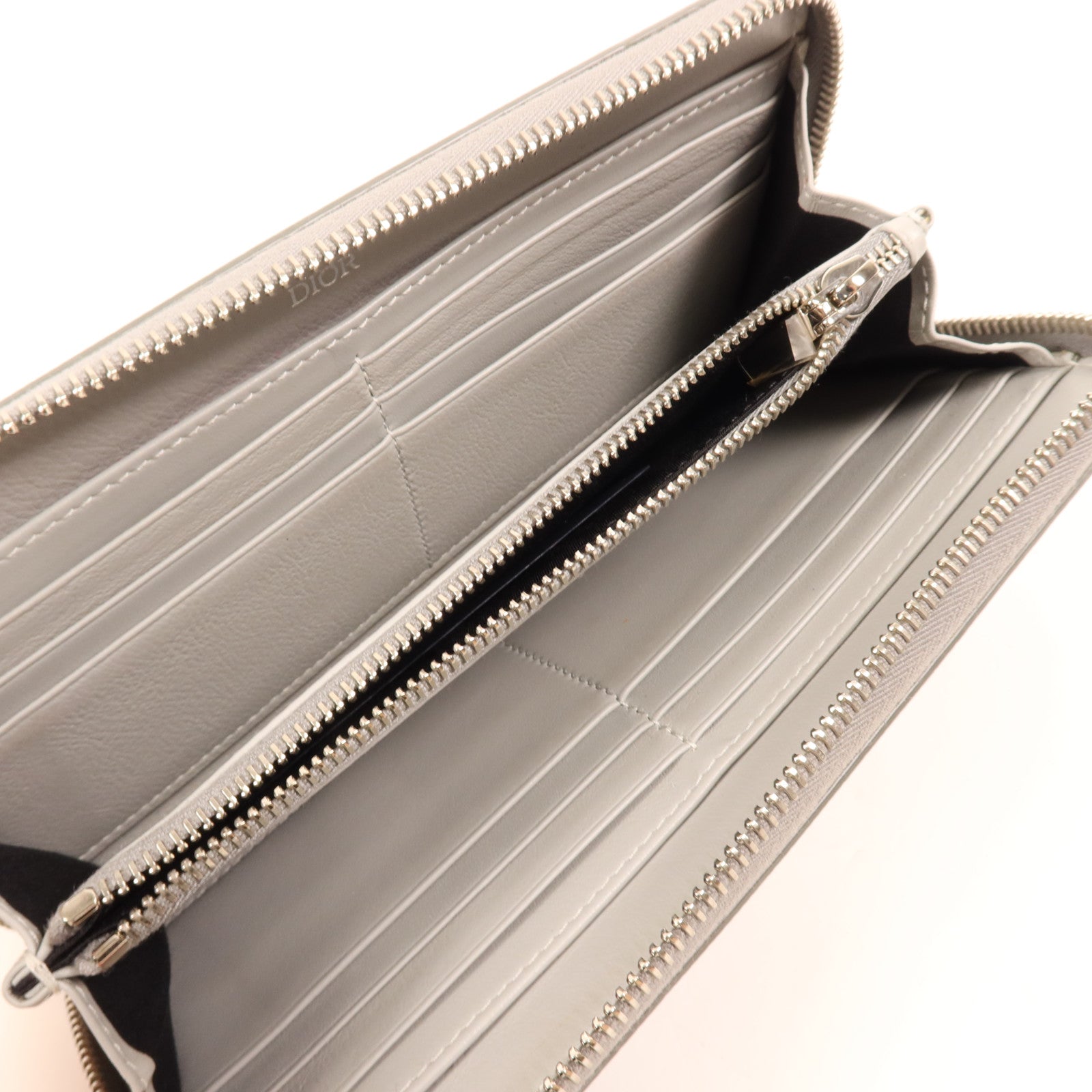 Dior 塗層帆布Long Wallet銀扣長錢包