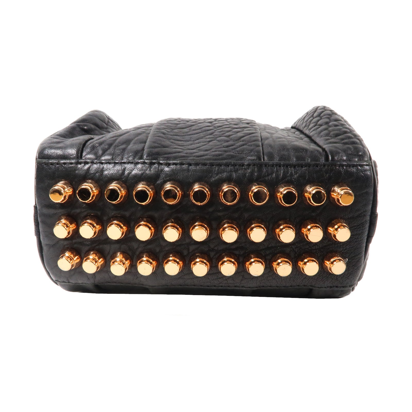 SELECTION 牛皮皮革2 Way Shoulder Bag金扣手挽肩背兩用袋黑色