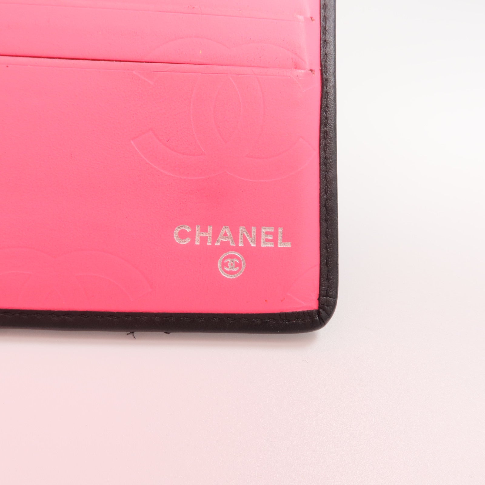 CHANEL 牛皮皮革Cambon Wallet銀扣長錢包