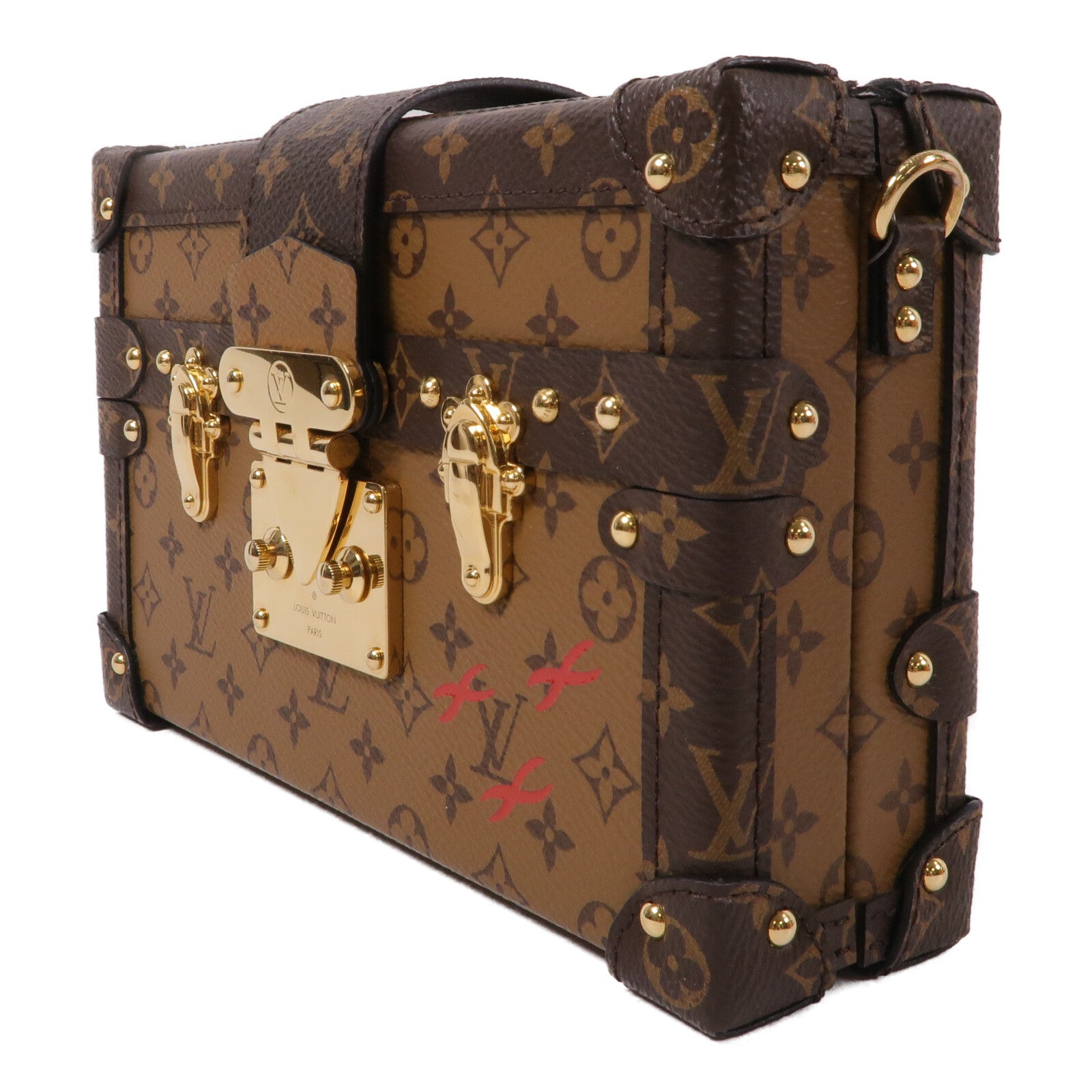 LOUIS VUITTON Monogram Reverse Petite Malle肩背袋