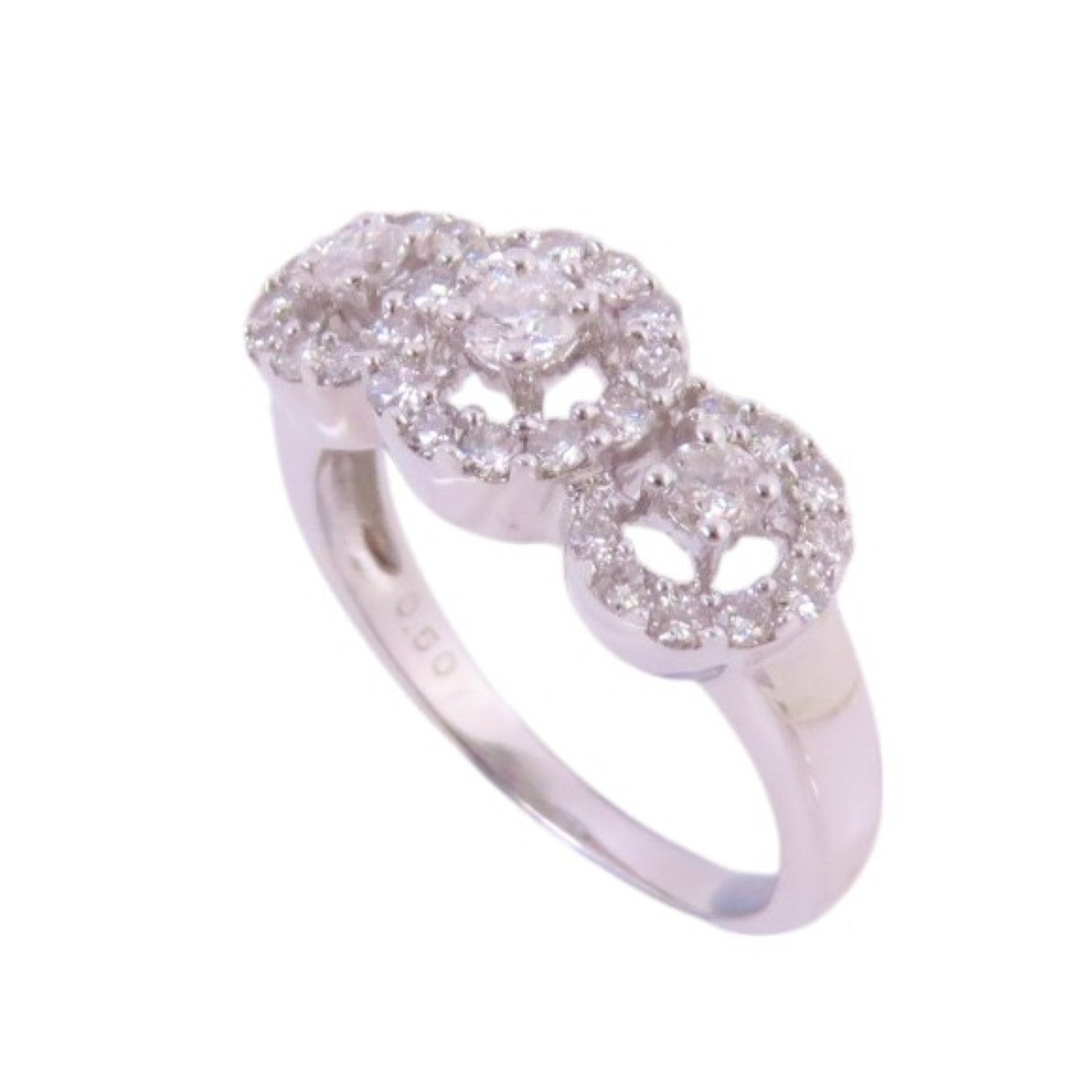 JEWELRY 【激減優惠】18K白/鑽石Diamond Ring戒指US#5.75