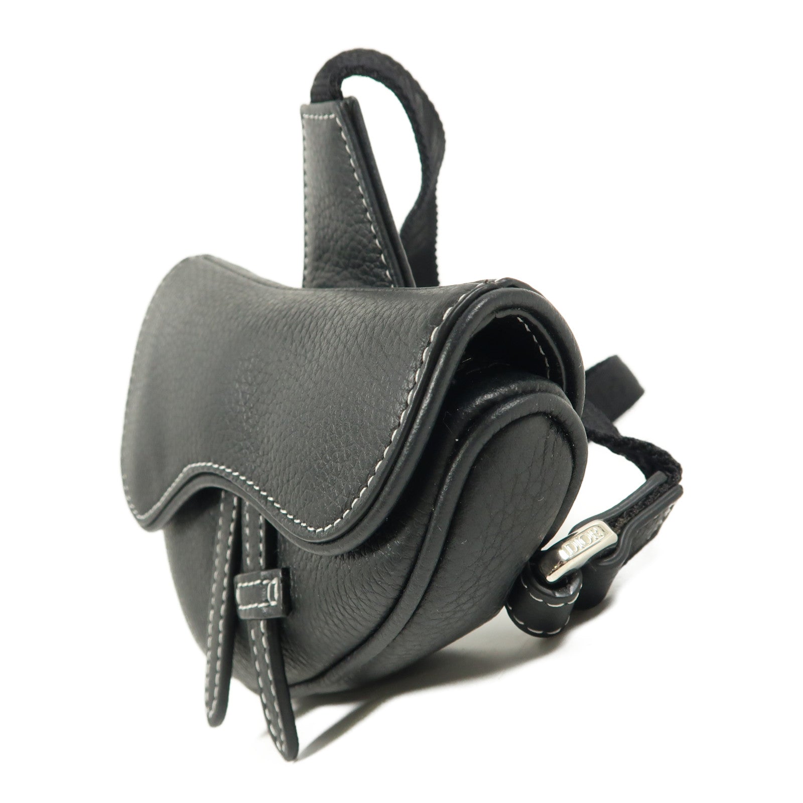 Dior 牛皮皮革Nano Saddle Crossbody銀扣斜孭袋