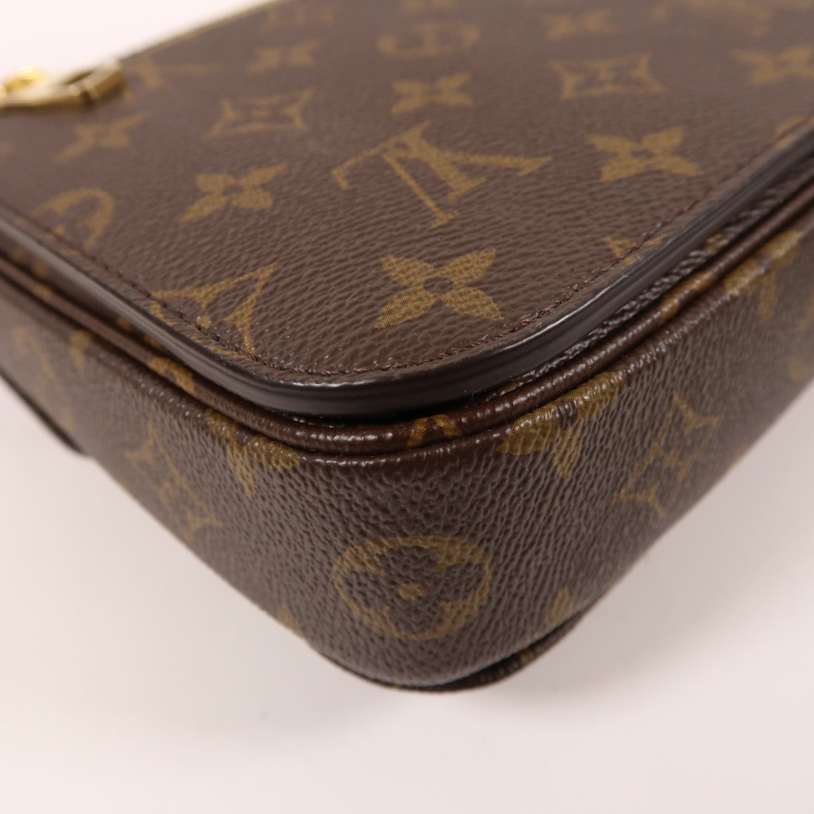 LOUIS VUITTON Monogram Pochette Metis金扣手挽肩背兩用袋棕色